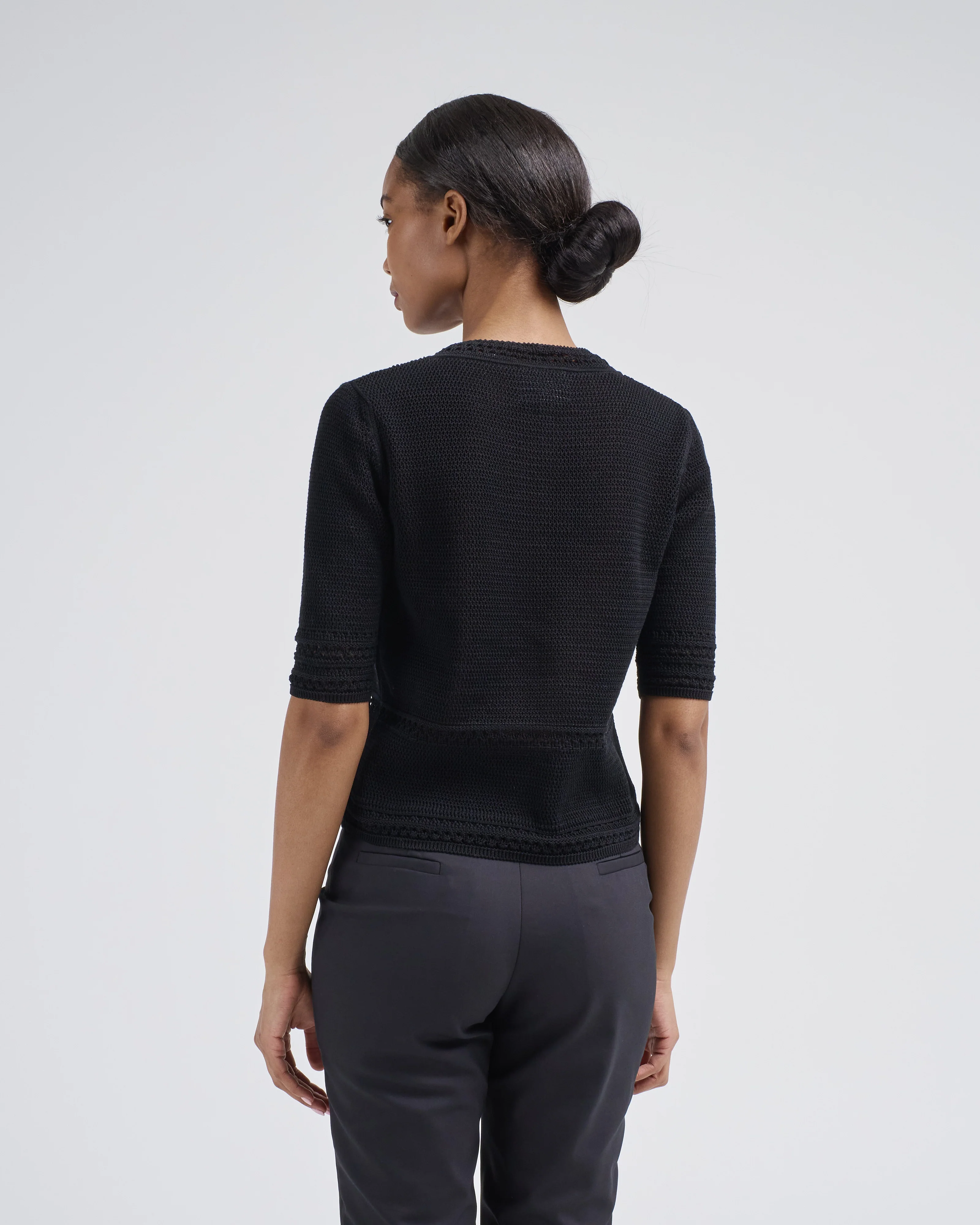 macrame stitch elbow knit top - Image 5