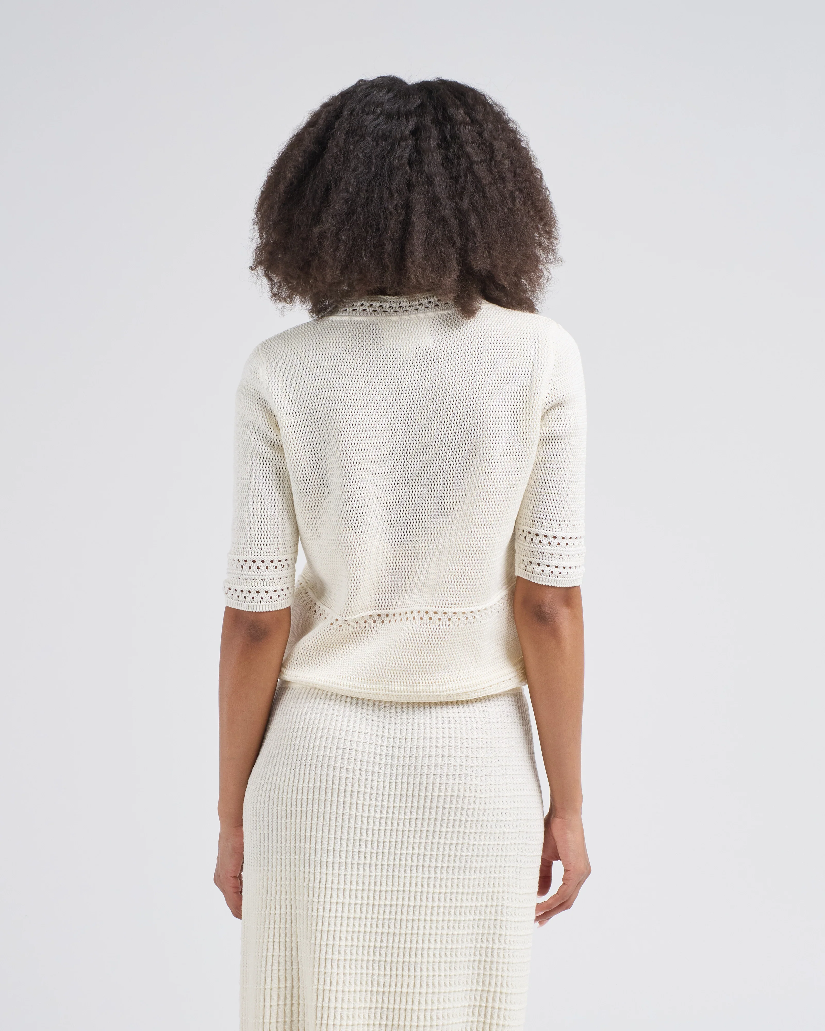 macrame stitch elbow knit top - Image 5