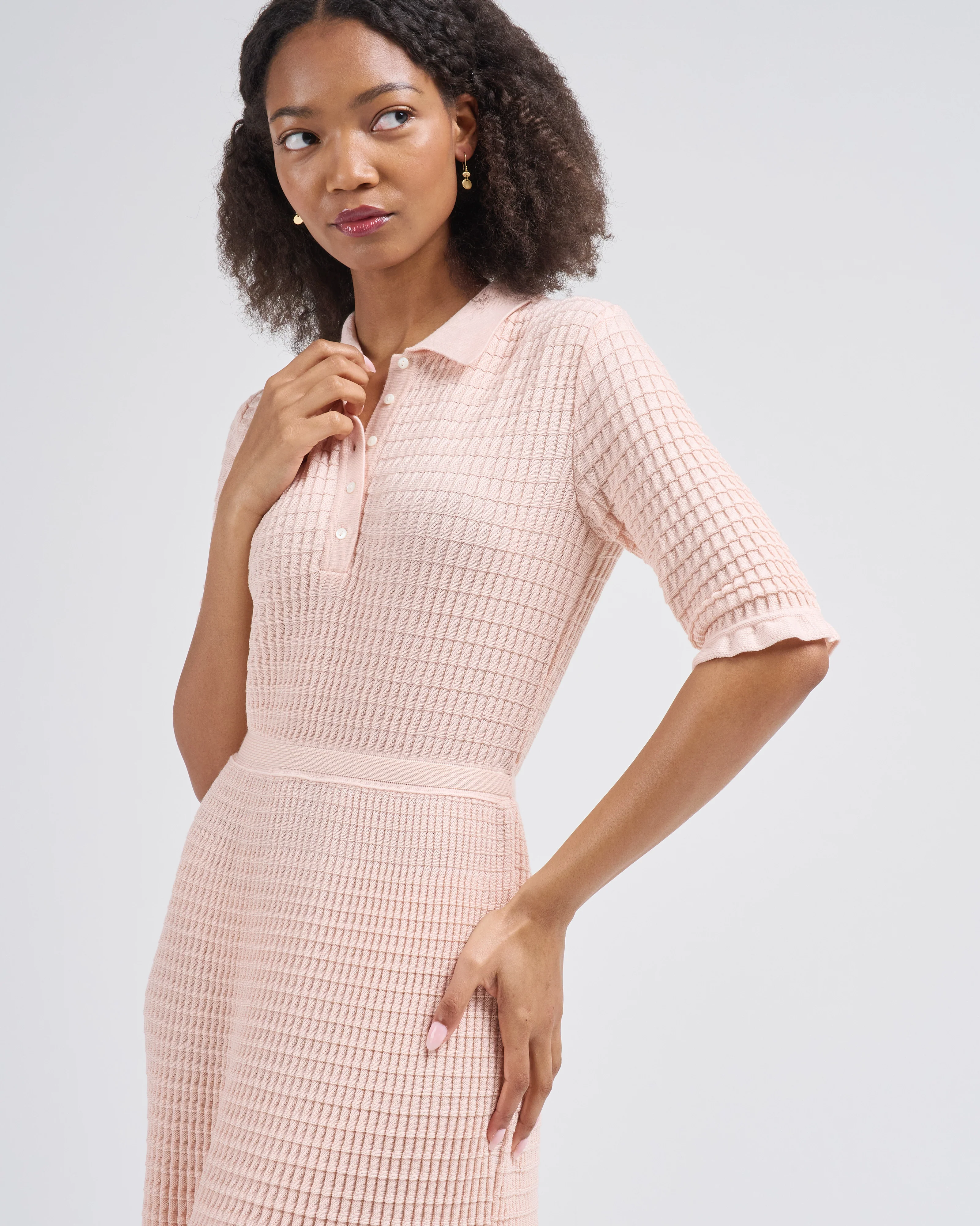 origami knit flowing long dress - Image 2