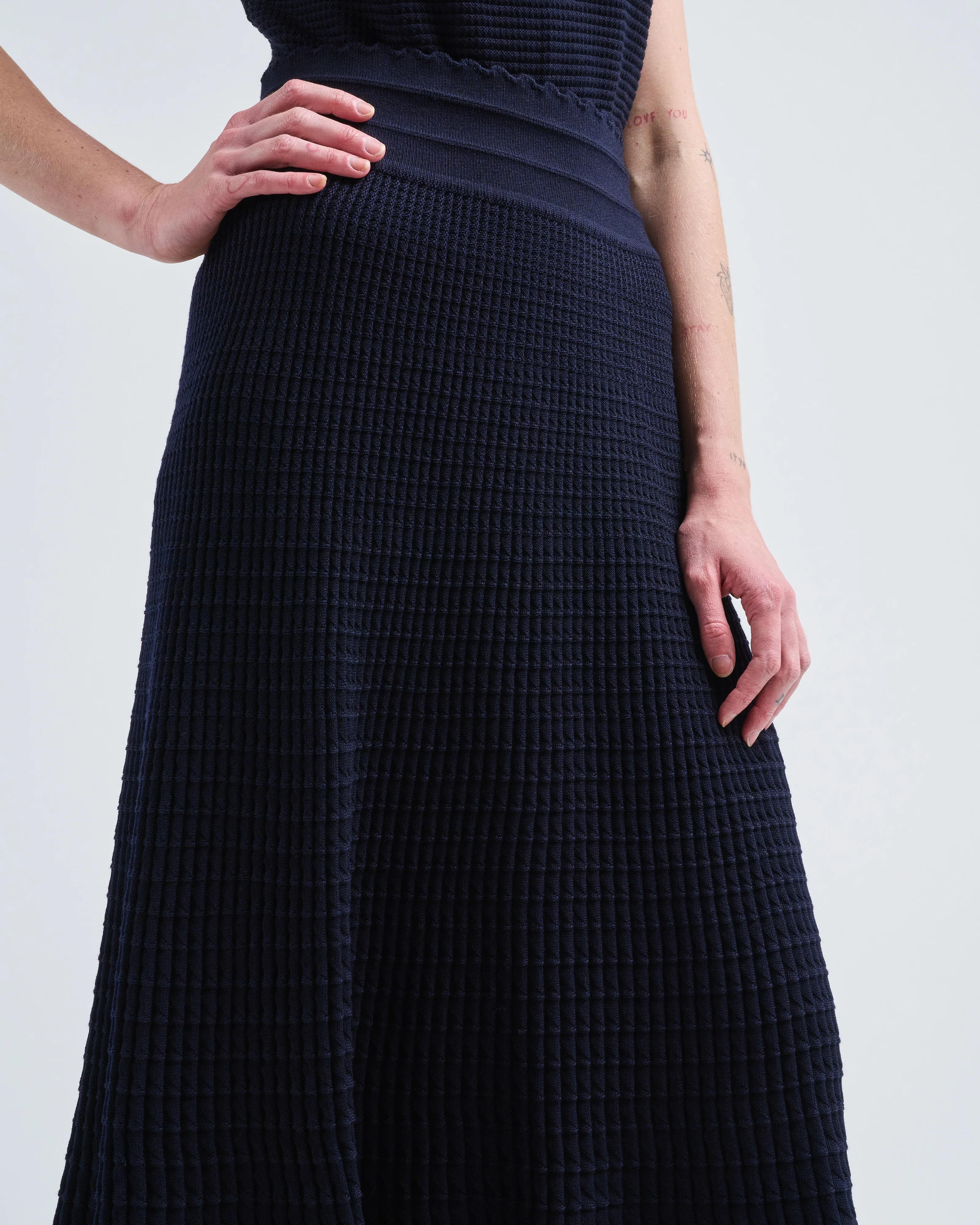 origami knit flowing skirt - Image 5