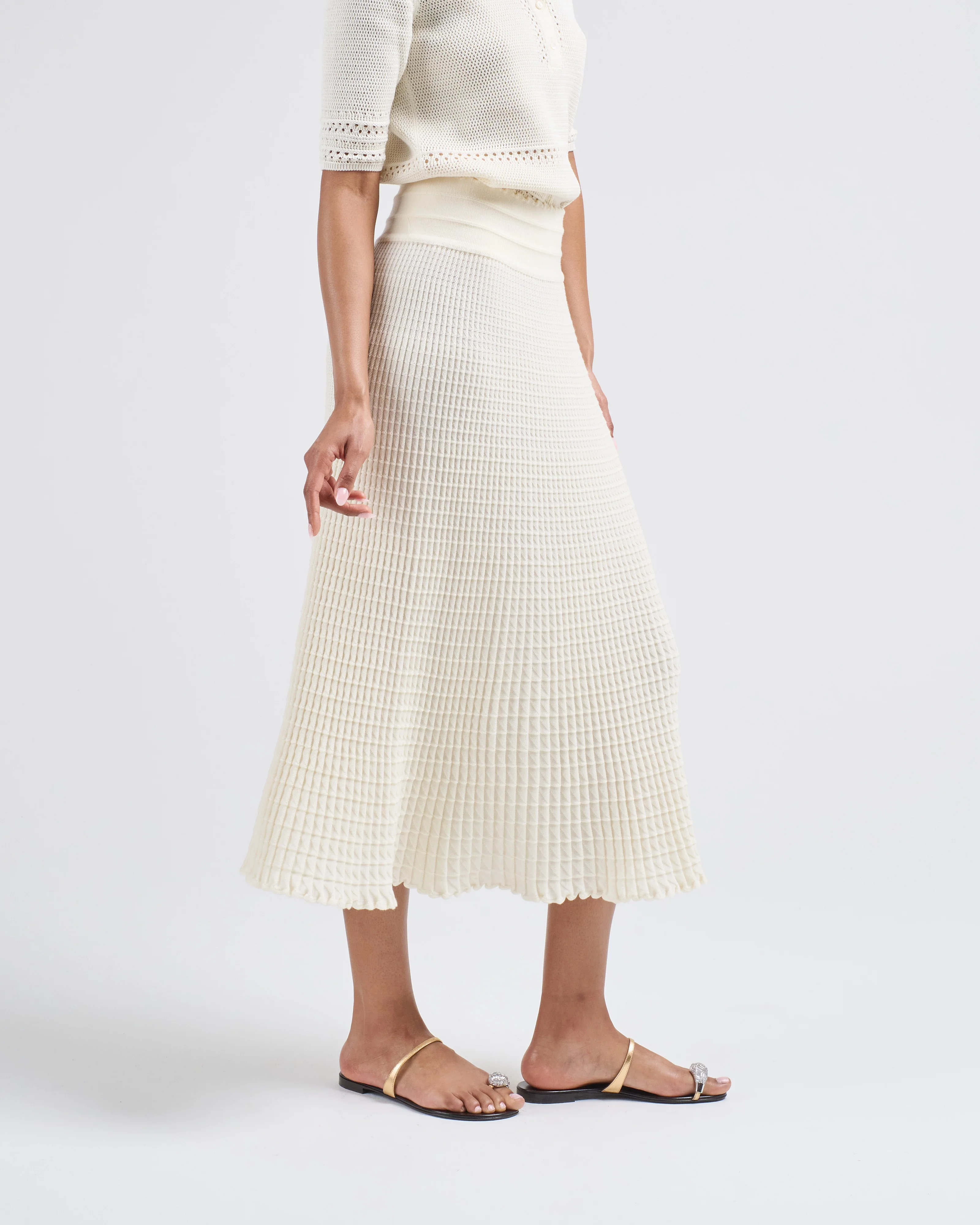 origami knit flowing skirt - Image 4