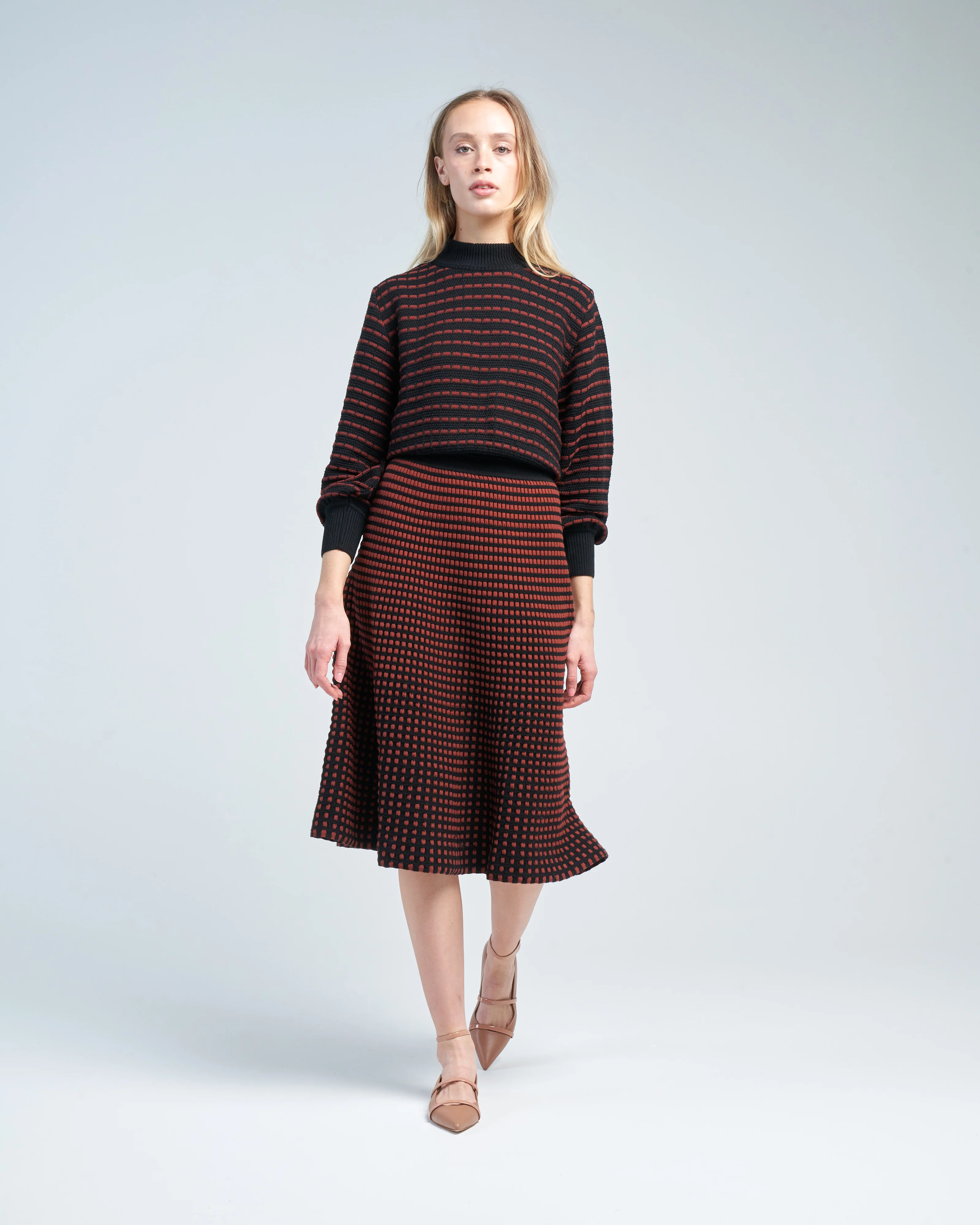 pearl stitch knit skirt - Image 2