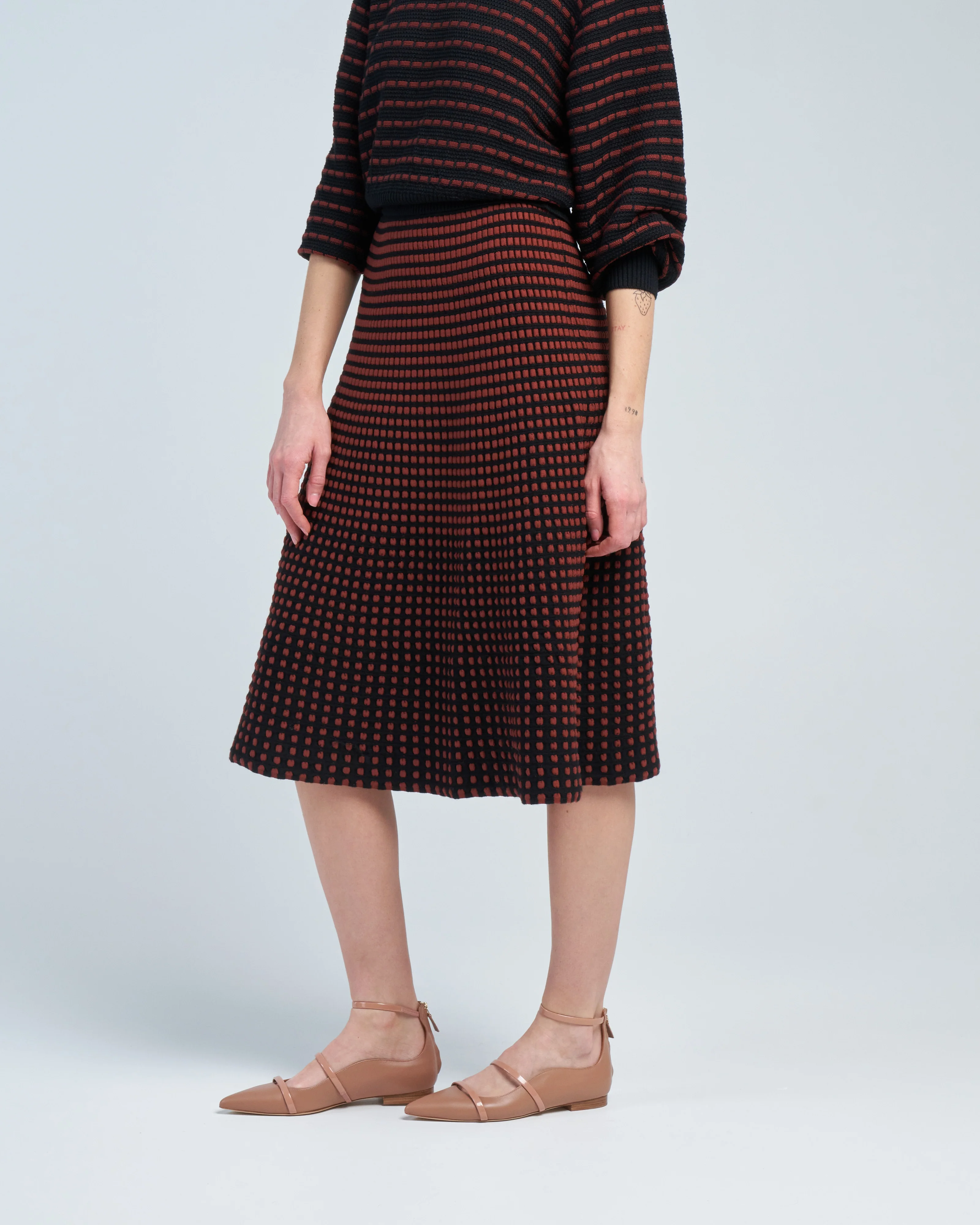 pearl stitch knit skirt - Image 3