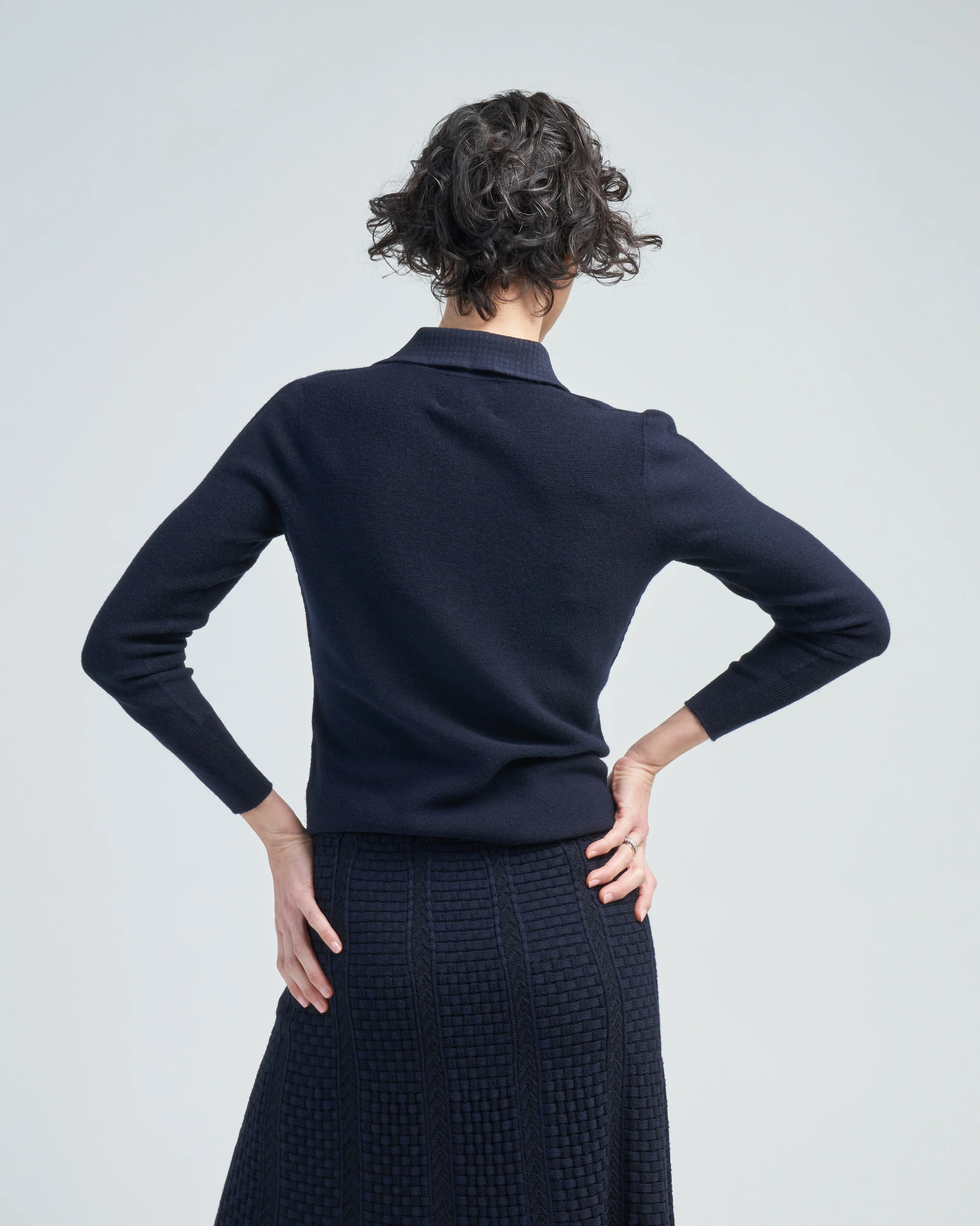 seamless fine knit polo - Image 4