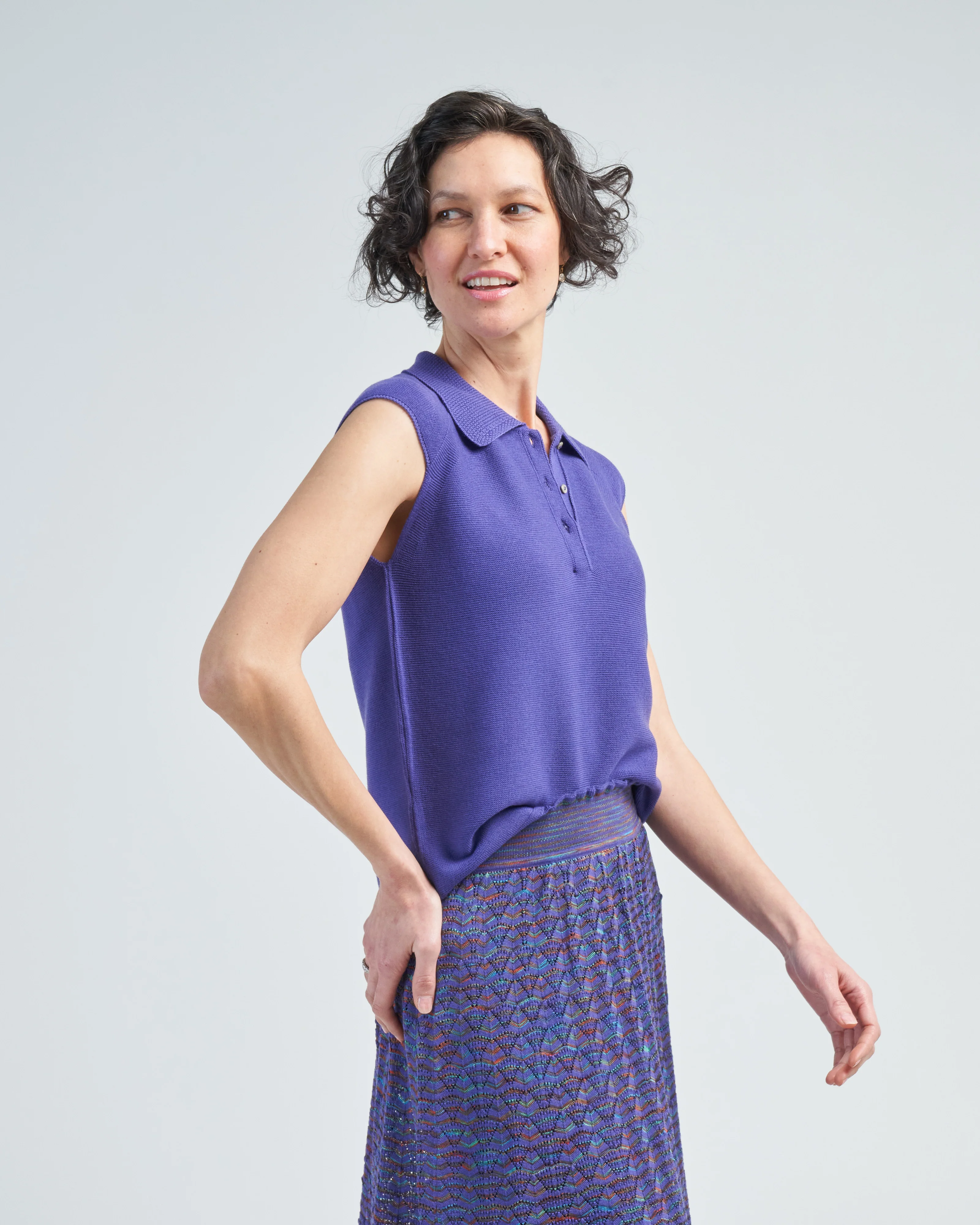 sleeveless knit polo - Image 3