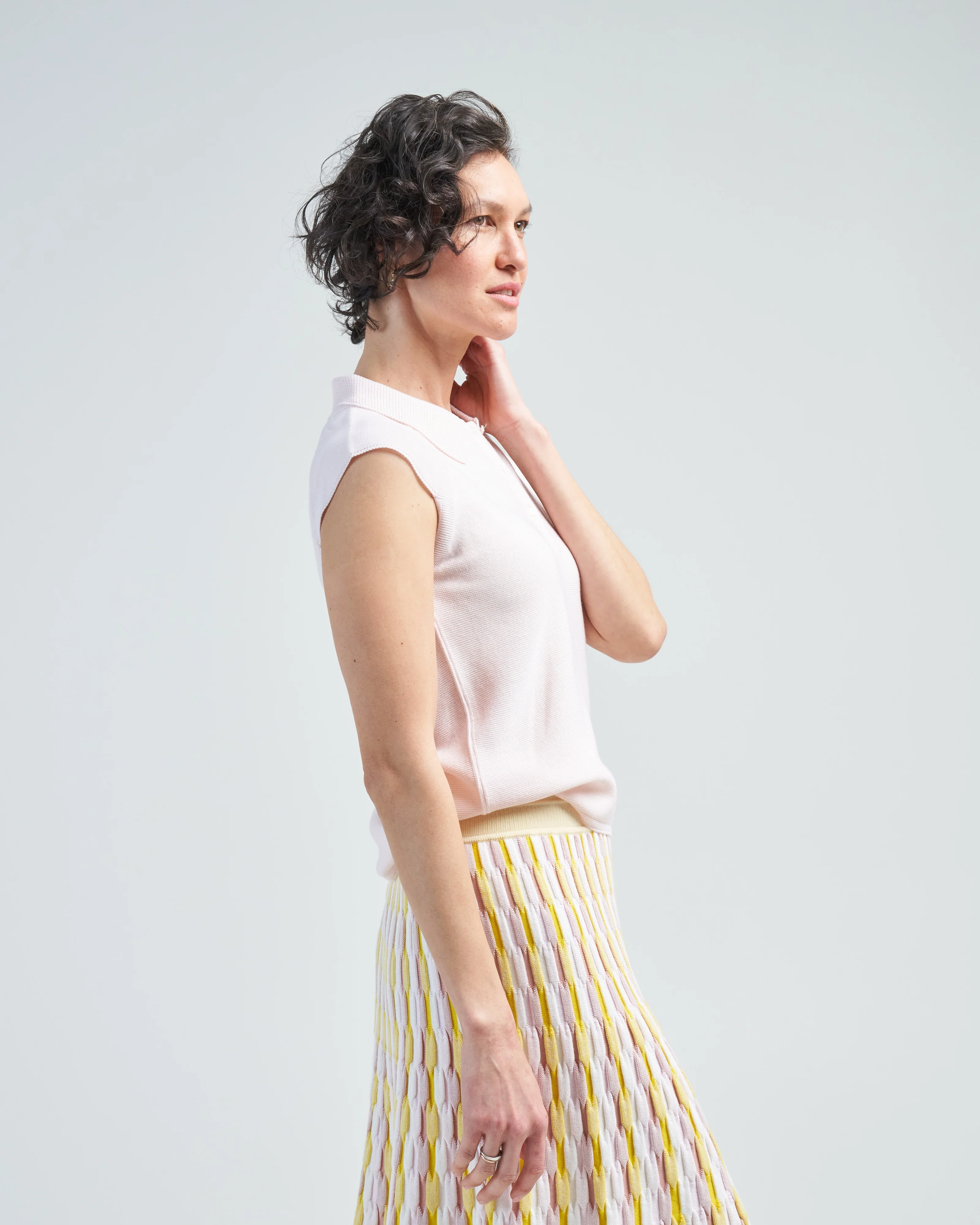 sleeveless knit polo - Image 3