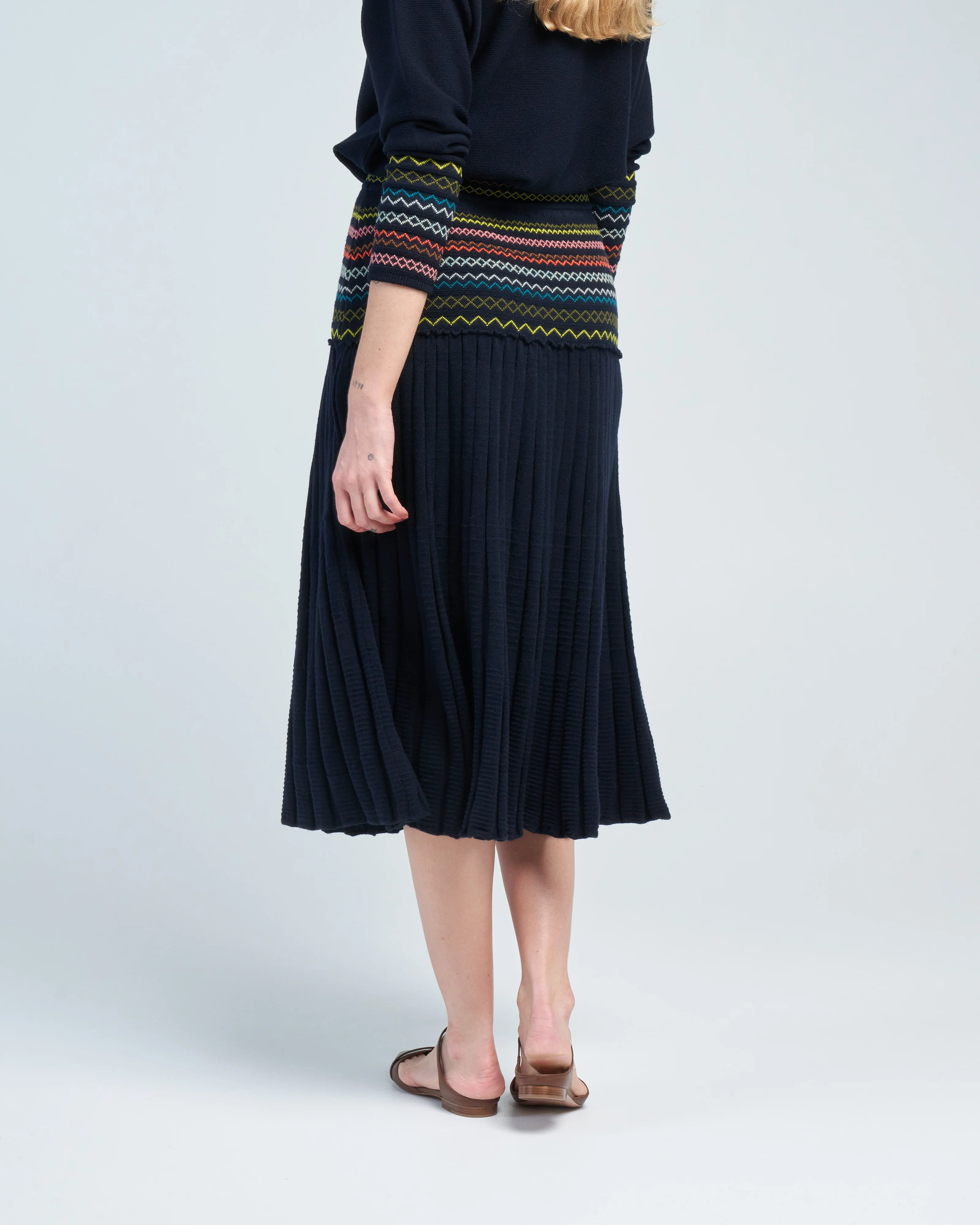 smock effect jacquard skirt - Image 5