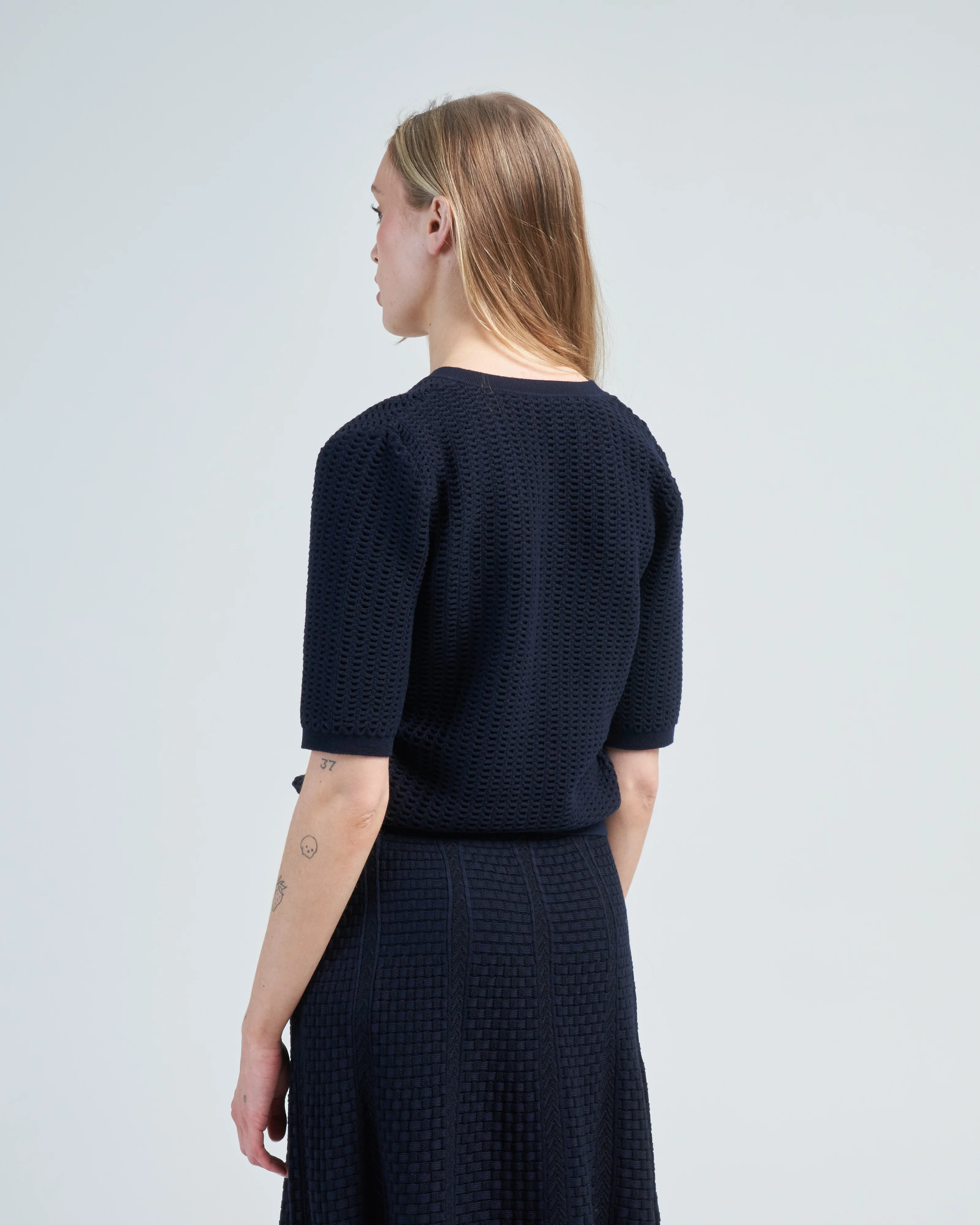 smock knit couture elbow cardi - Image 5
