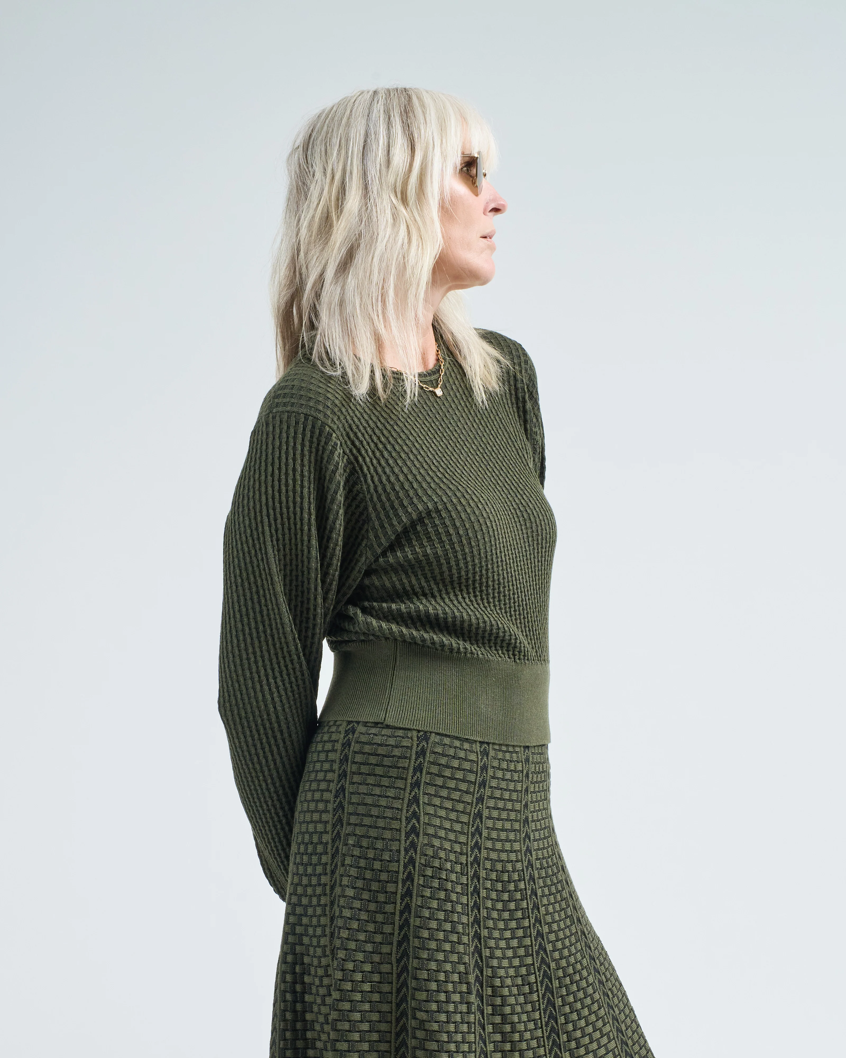 textured crew sweater - Image 3