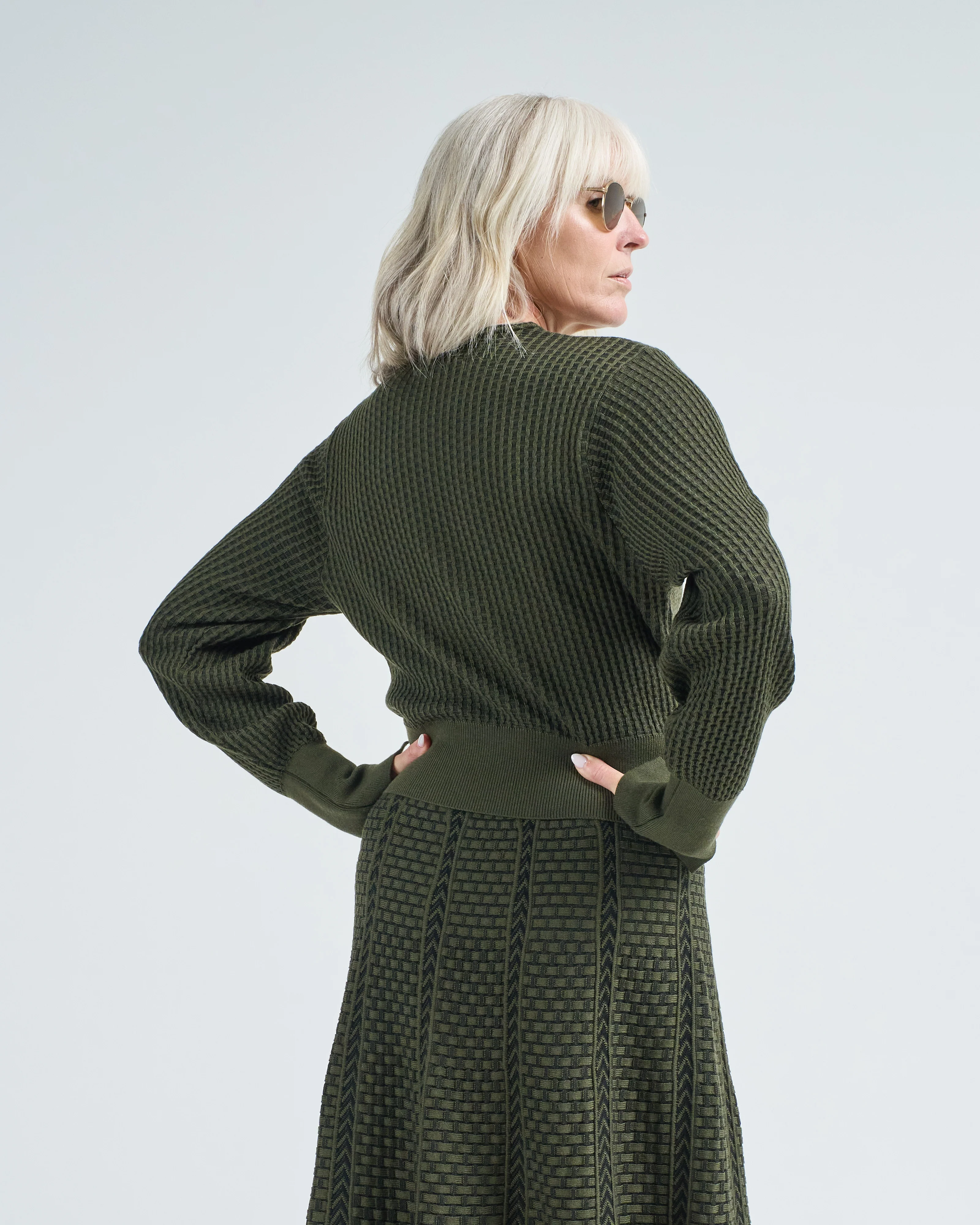 textured crew sweater - Image 4