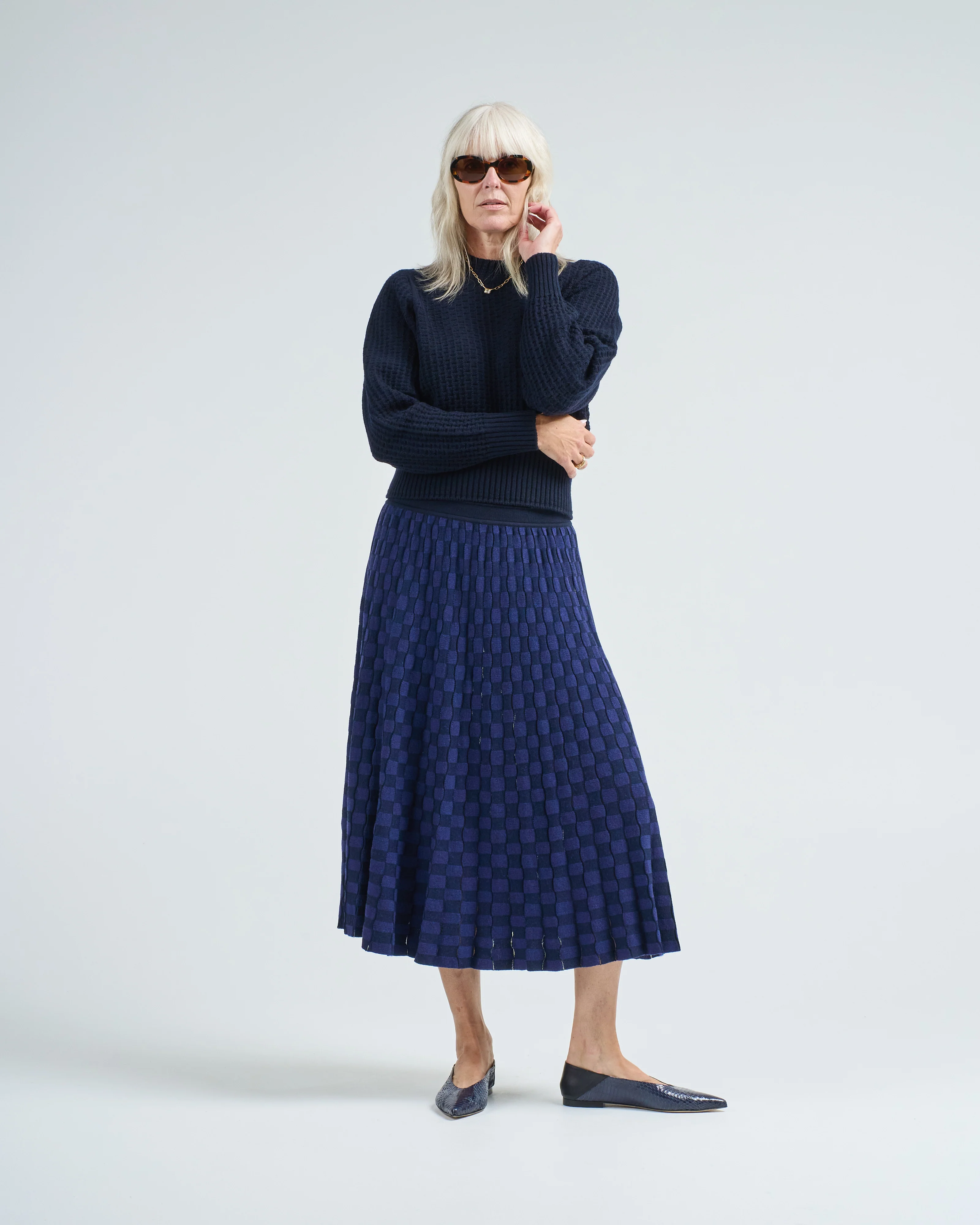 textured long sleeve sweater - Image 5