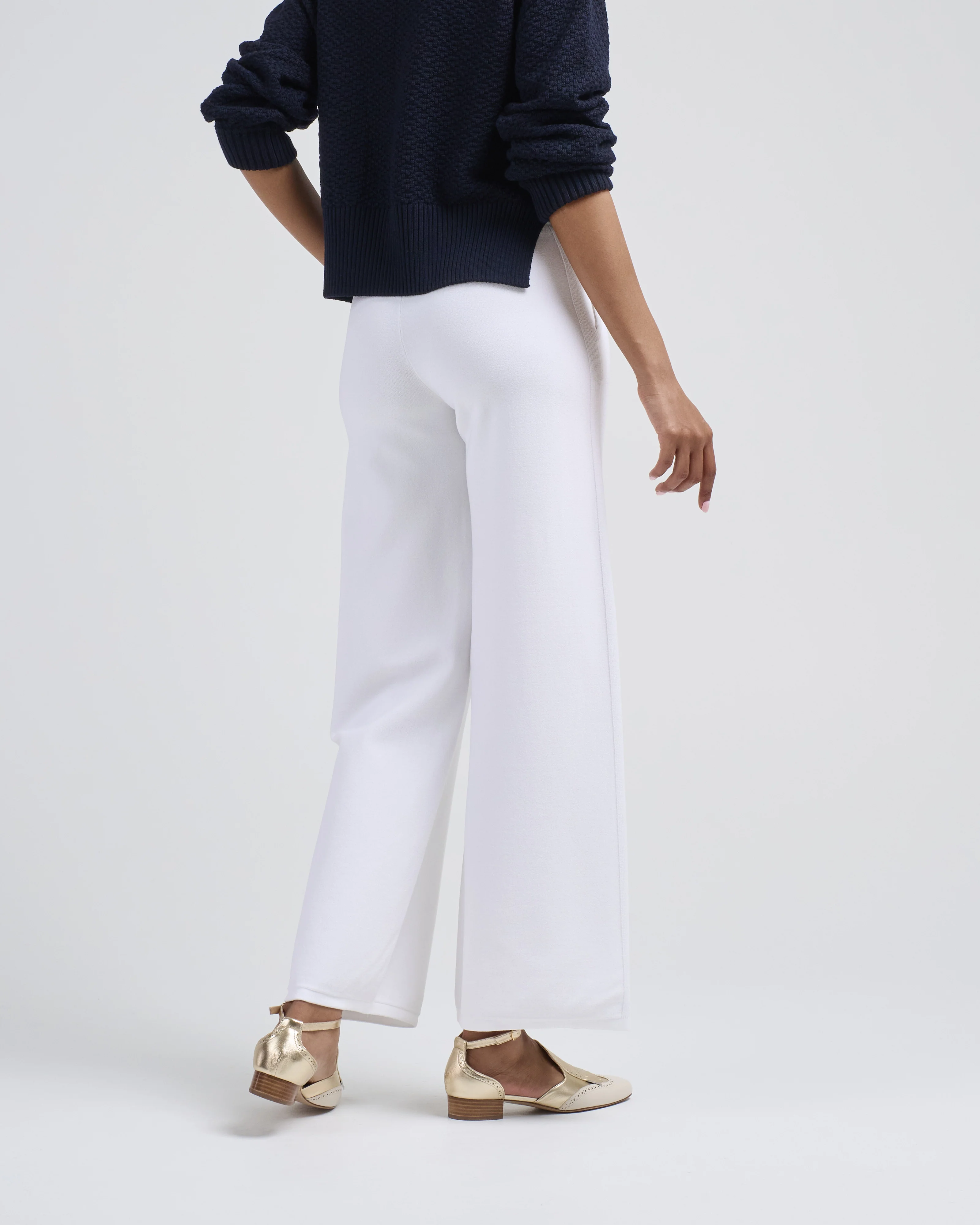 wide pants in couture knit - Image 4