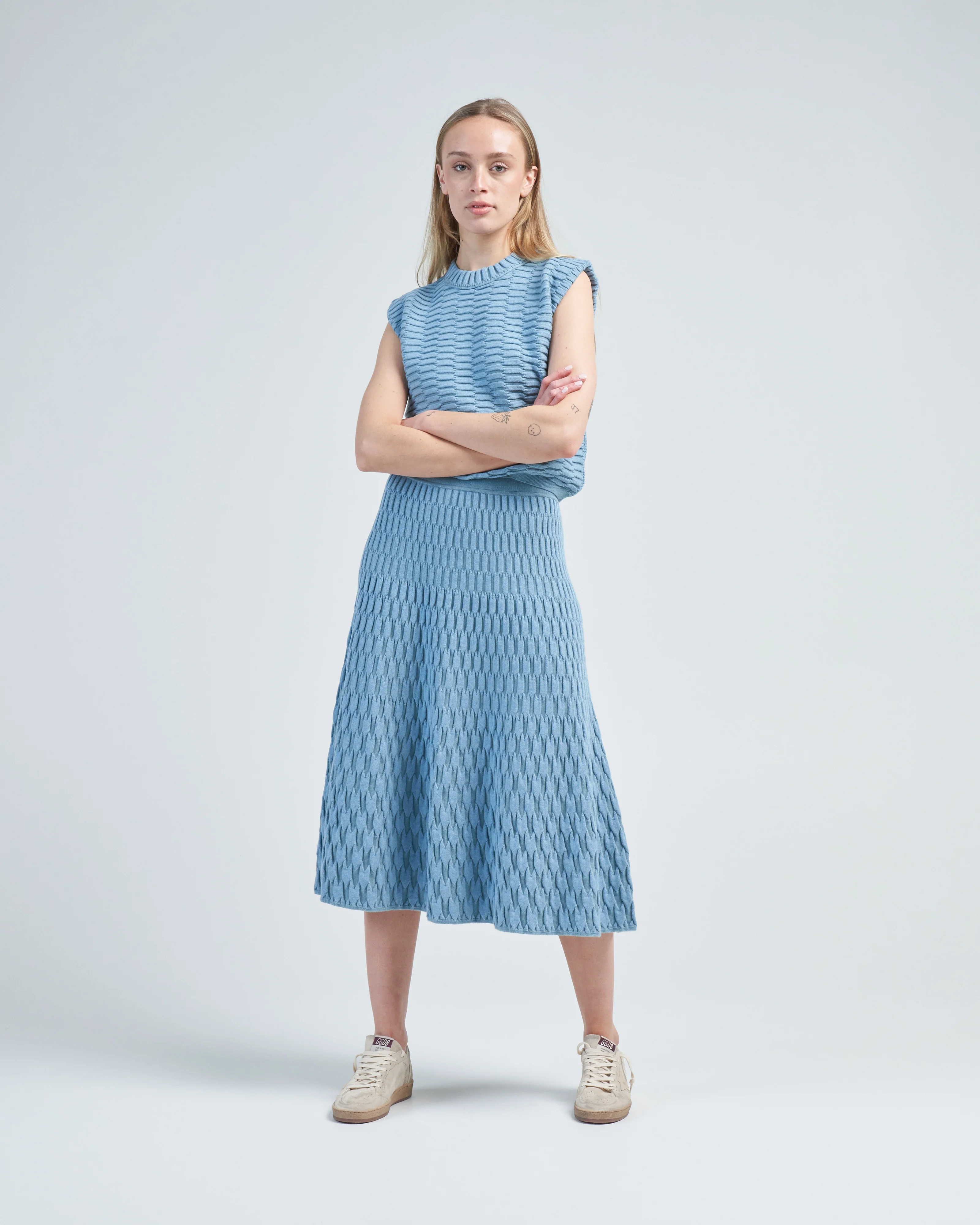 zellige stitch couture skirt - Image 2