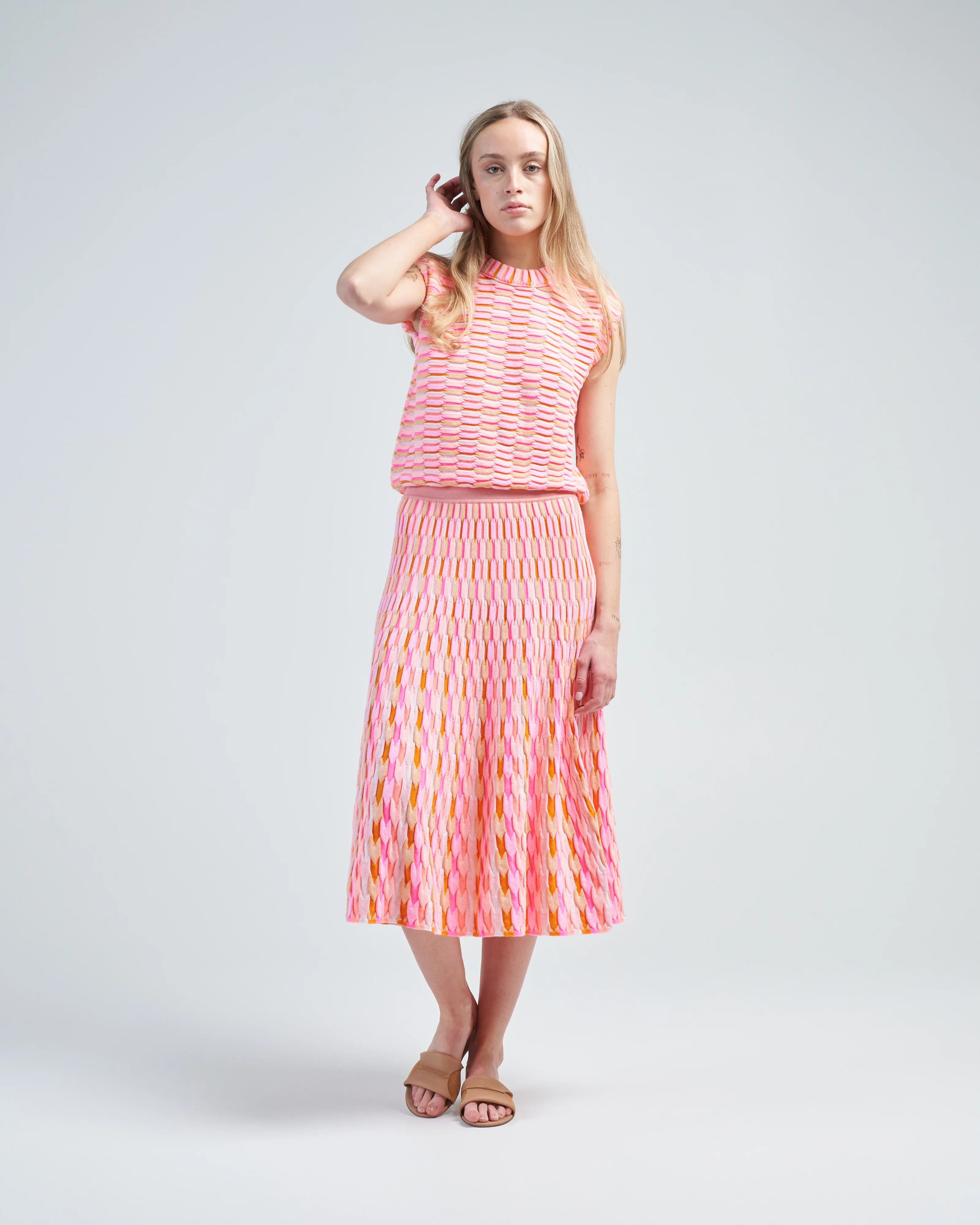 zellige stitch couture skirt
