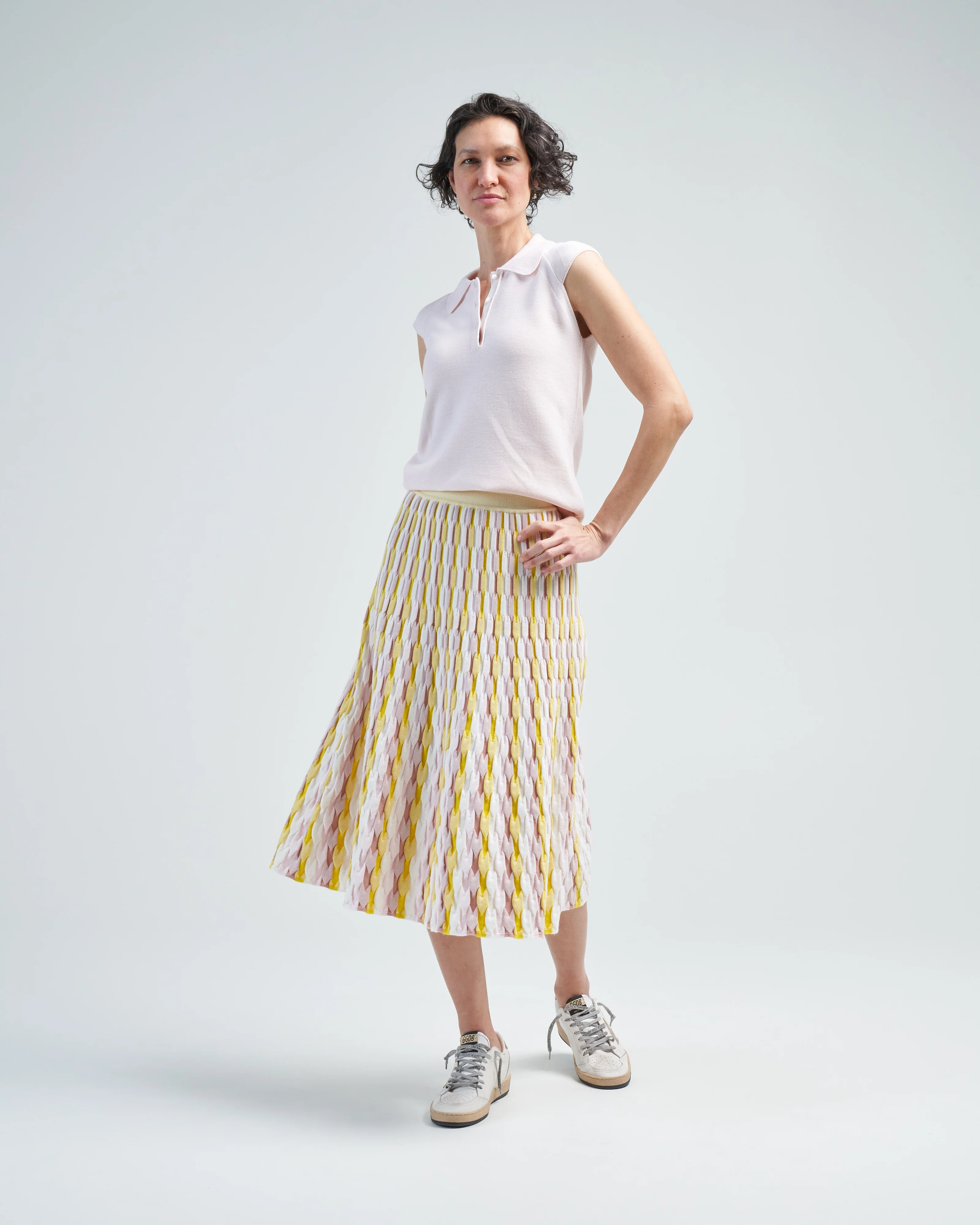 zellige stitch couture skirt
