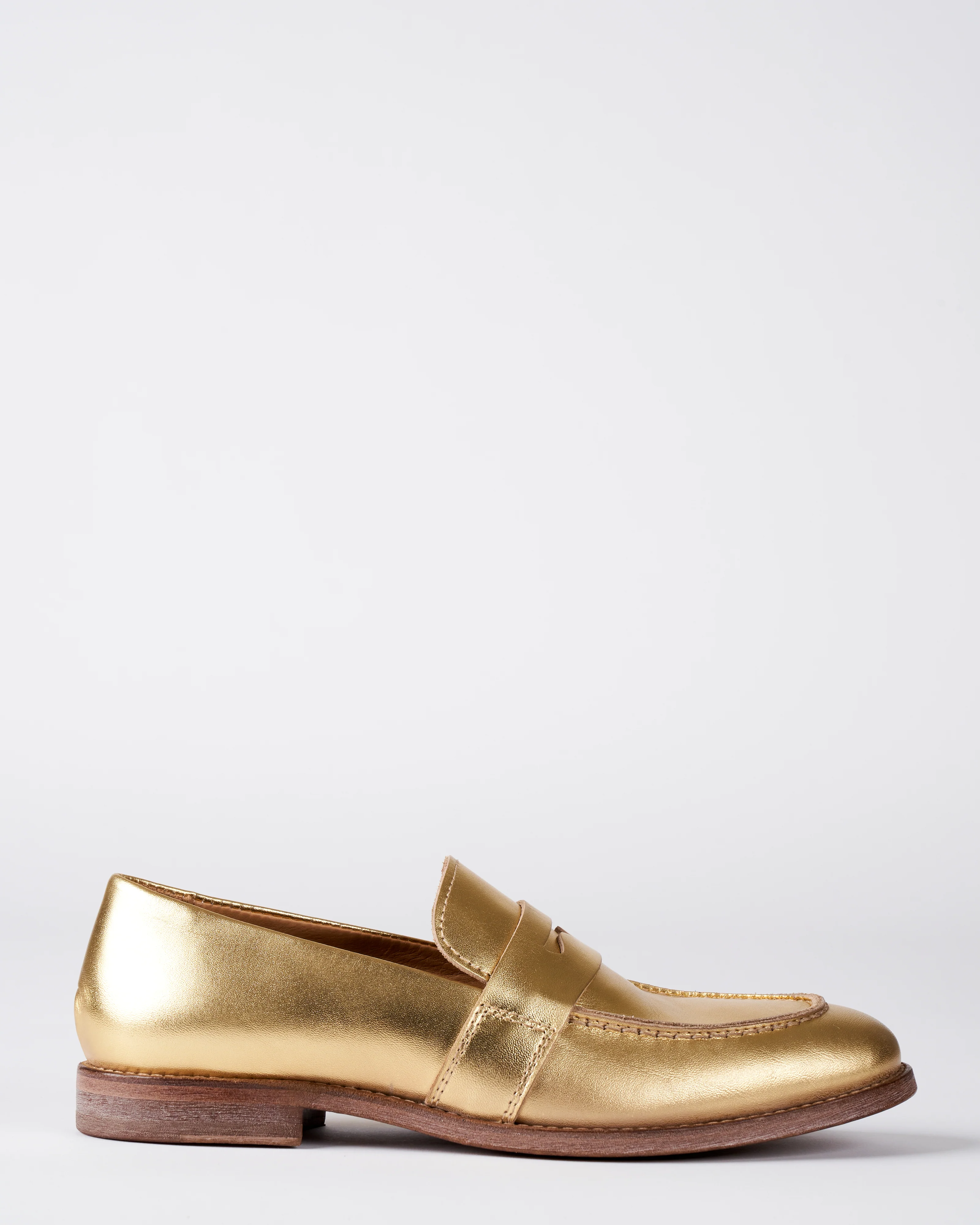 nottingham loafer - gold leather - Image 3