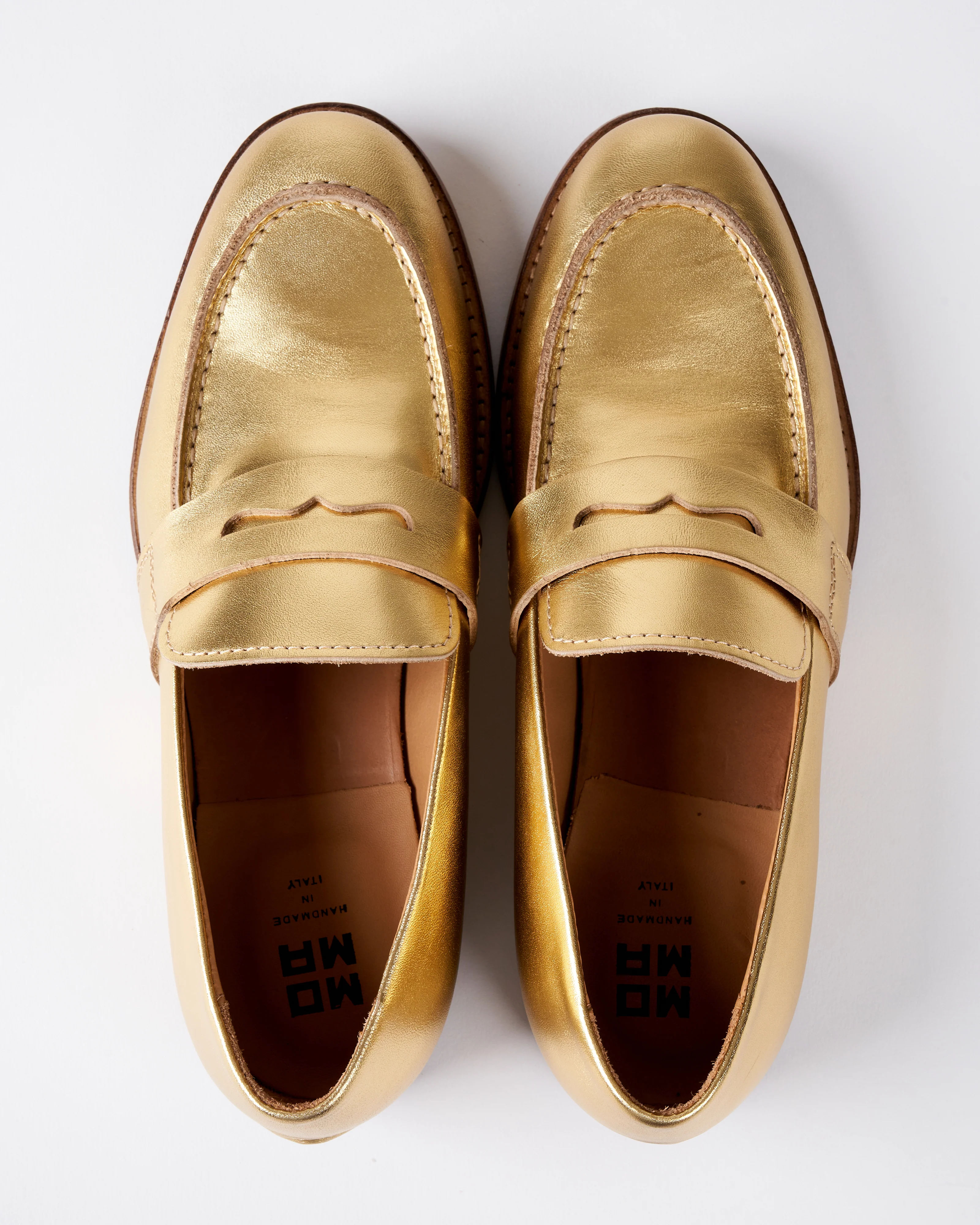 nottingham loafer - gold leather - Image 4
