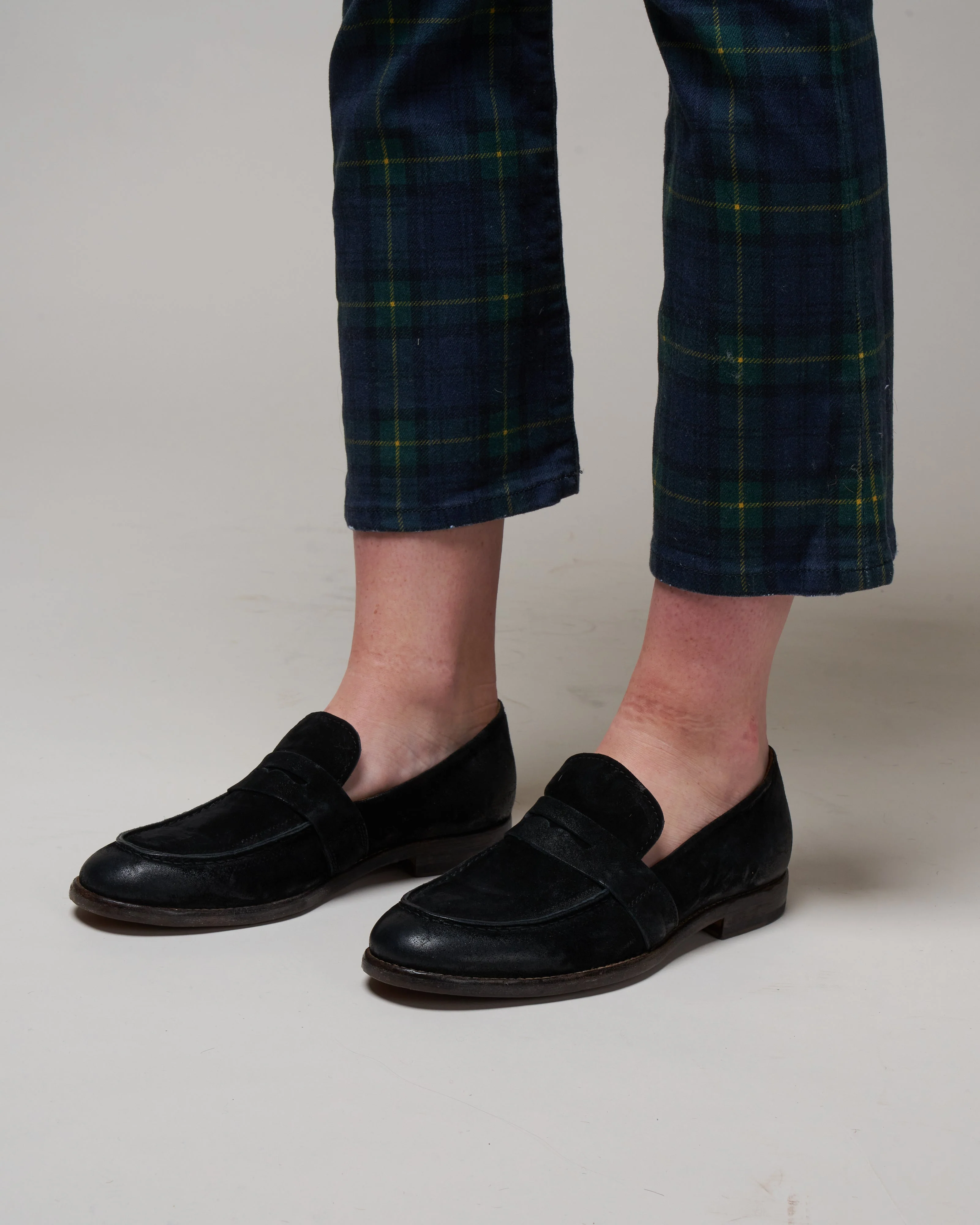 nottingham loafer - nero water suede/natural heel - Image 2