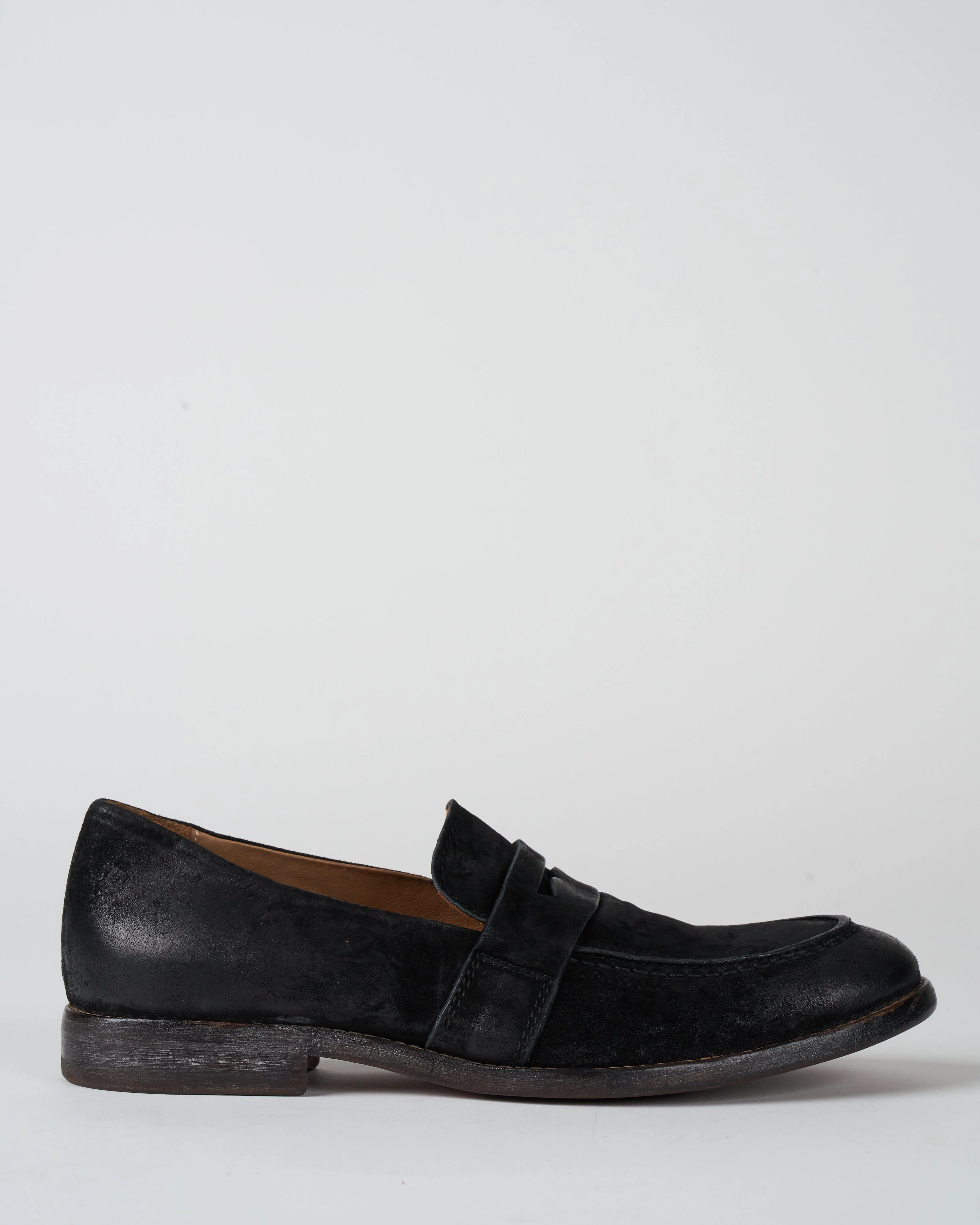 nottingham loafer - nero water suede/natural heel - Image 3