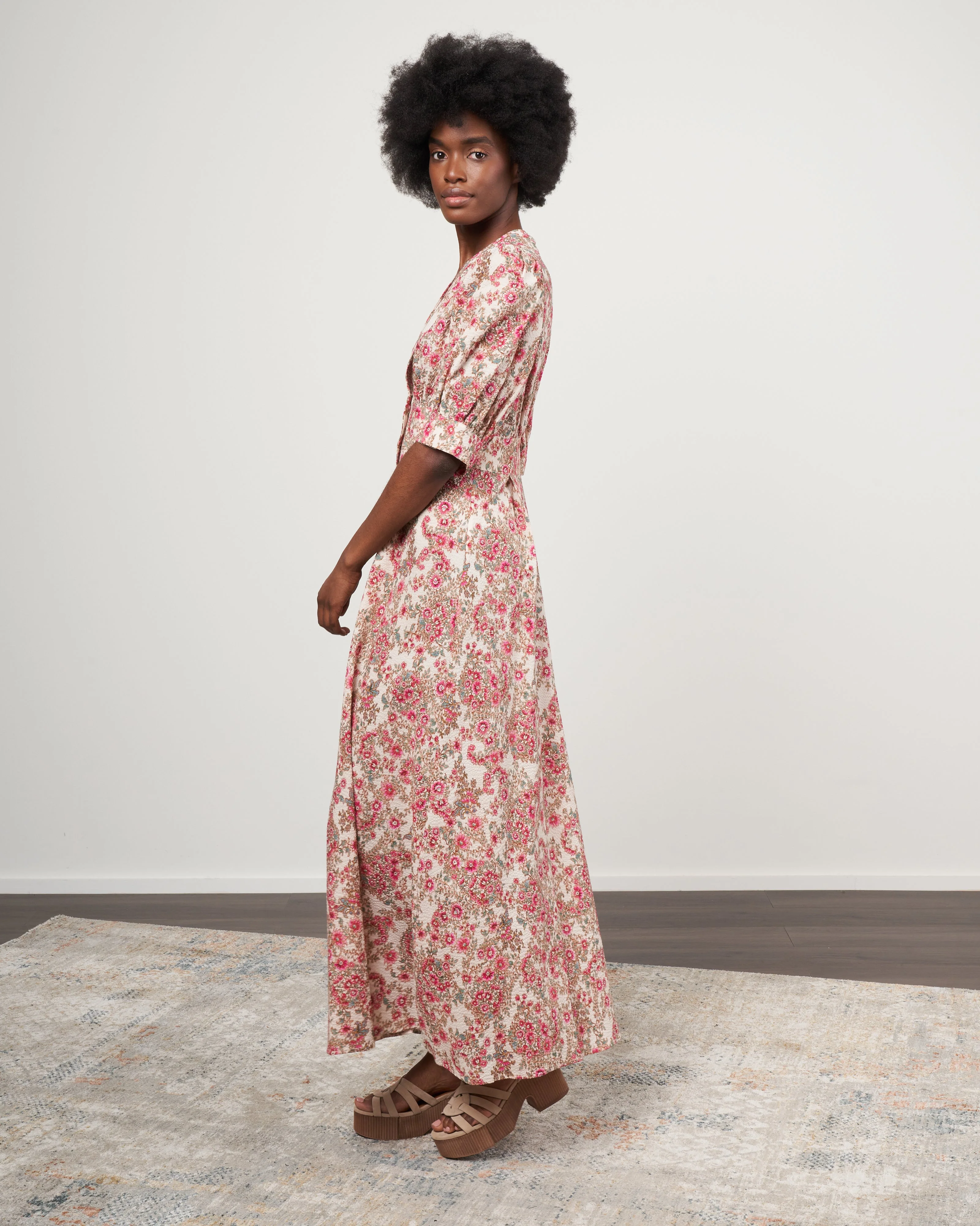 louisiana dress - beige/rosa/verde 5047 - Image 2