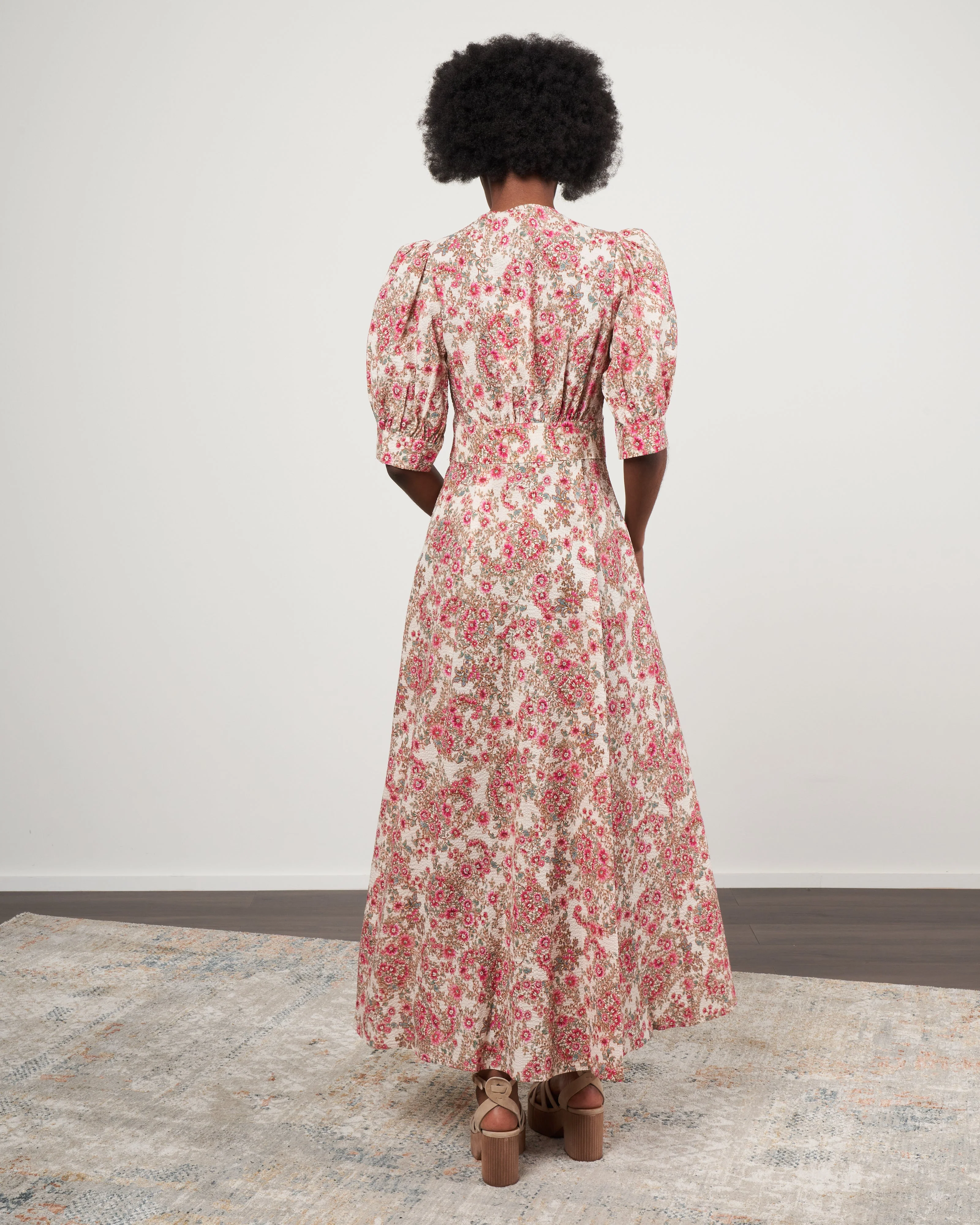 louisiana dress - beige/rosa/verde 5047 - Image 3