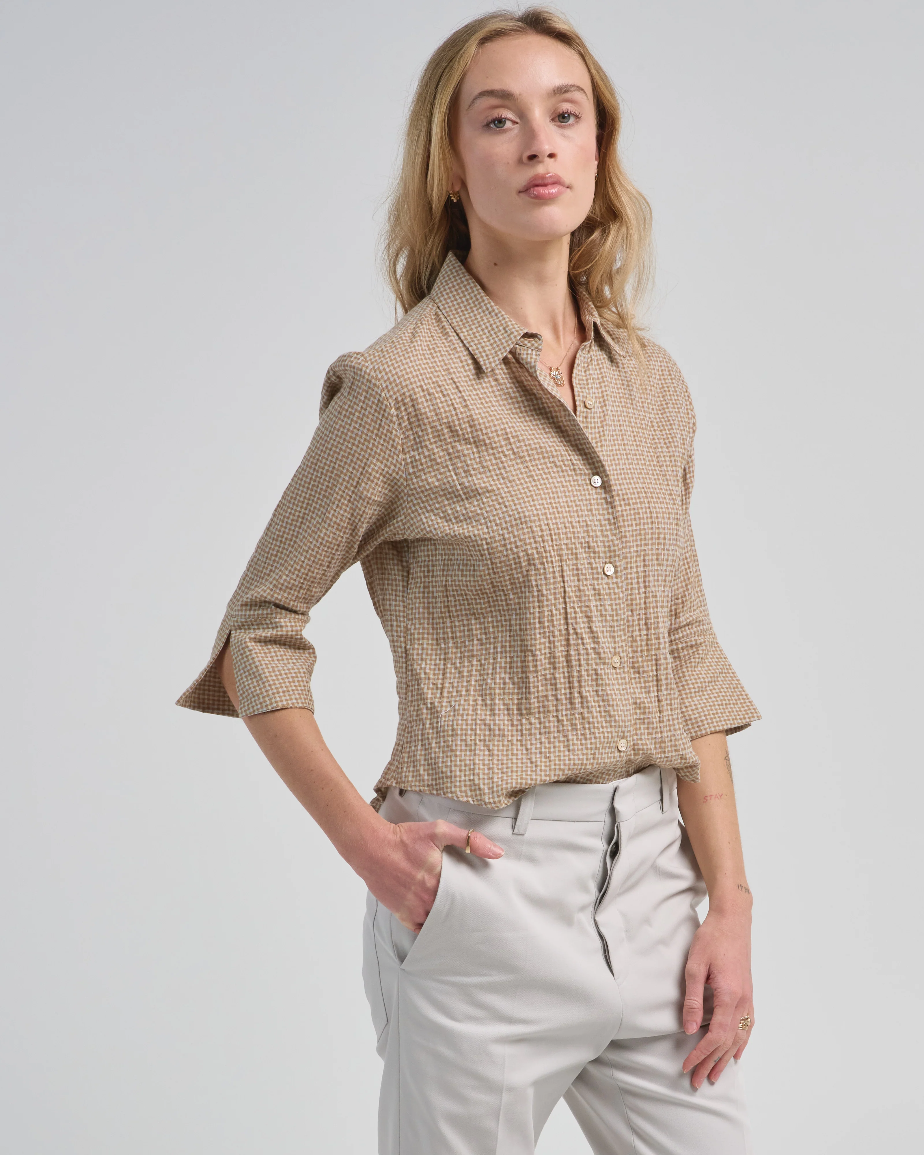 camille 3/4 sleeve shirt - Image 2