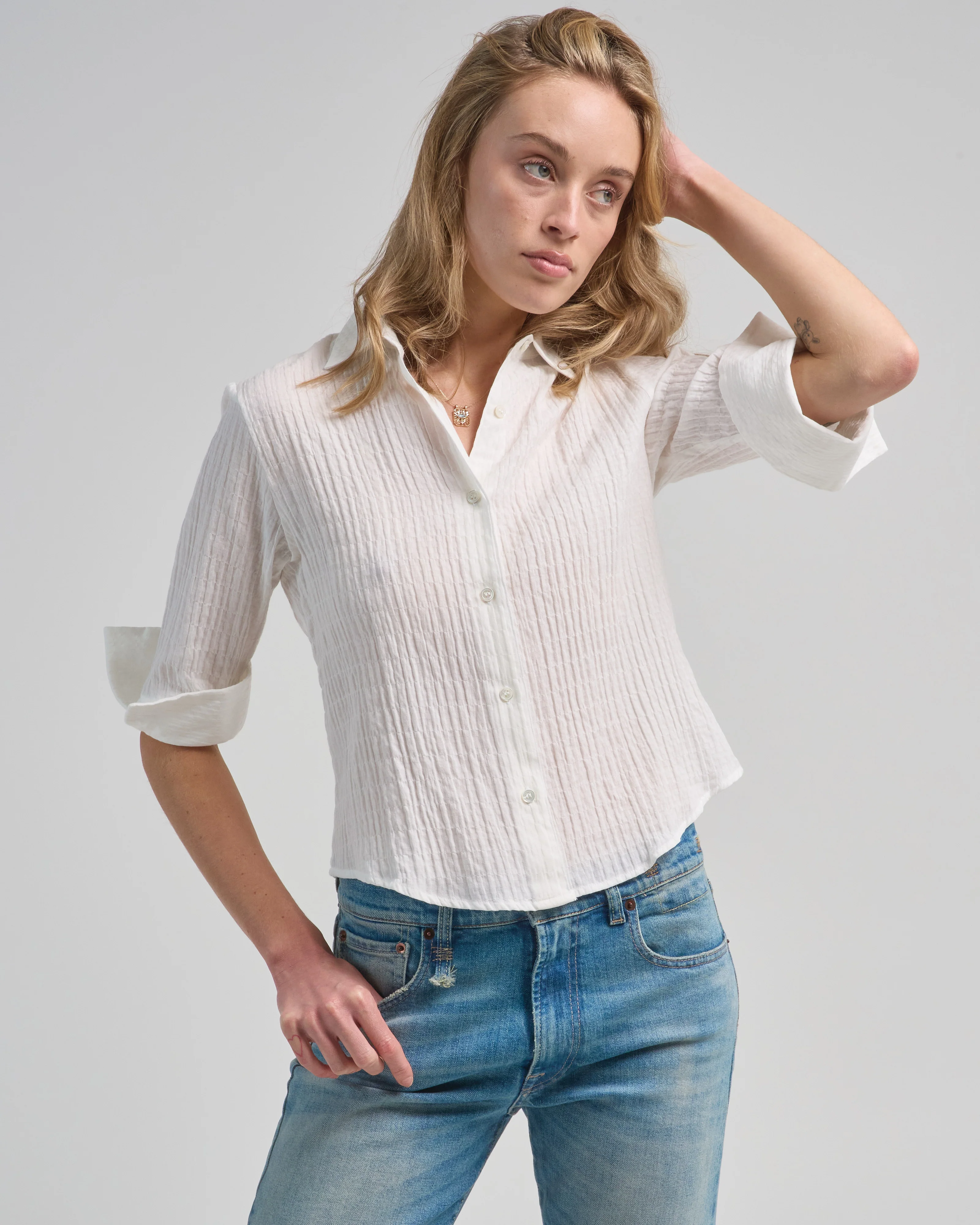 camille 3/4 sleeve shirt - Image 3
