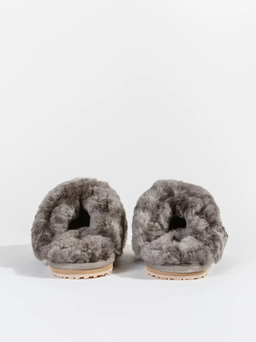 fur slipper - charcoal - Image 4