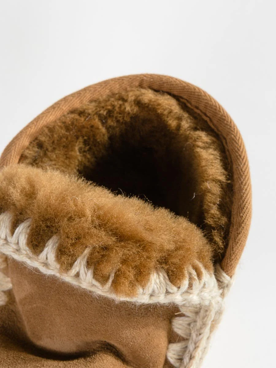 shearling mini eskimo sneaker - brown - Image 6