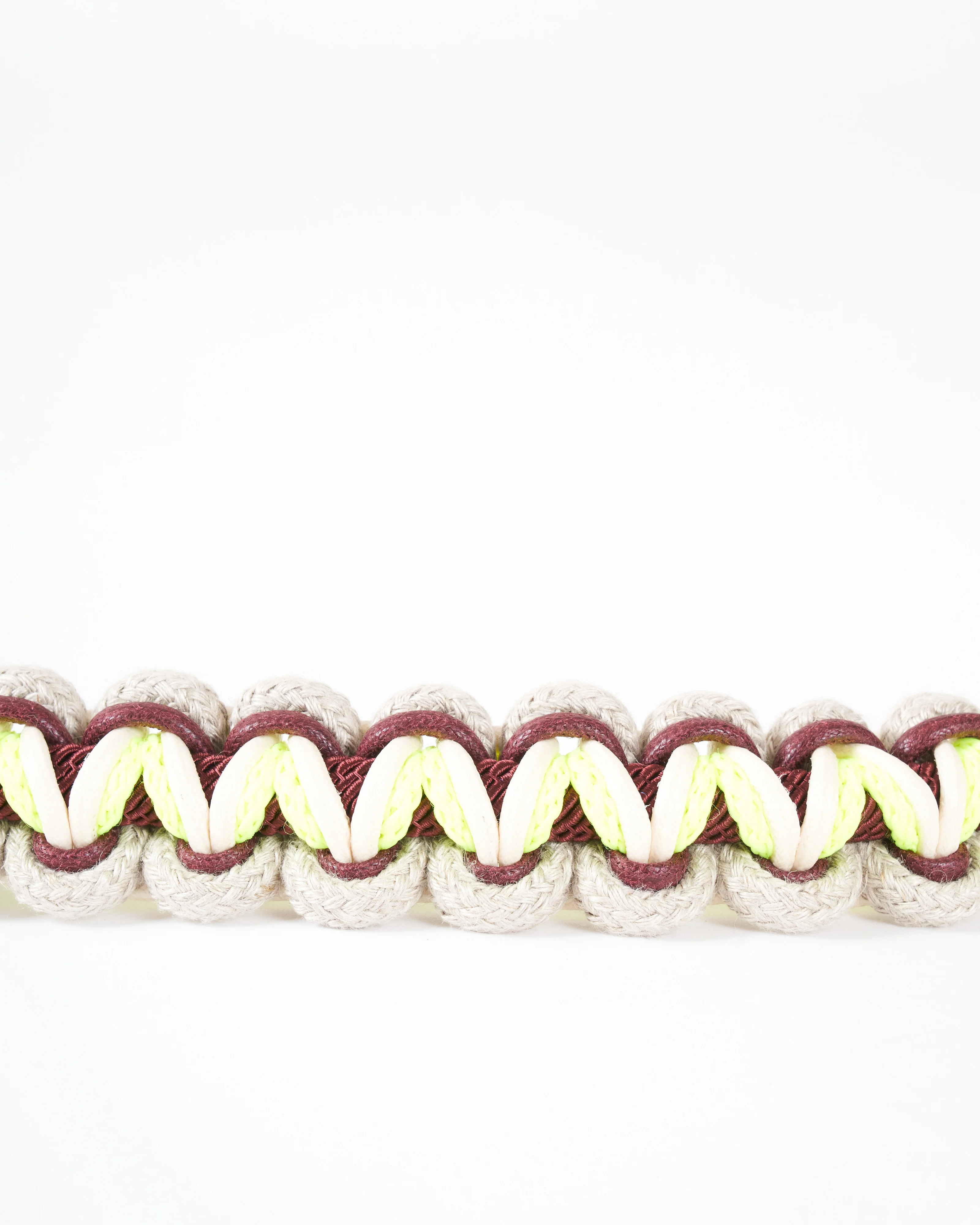 alice bag strap - fluo yellow & natural mix - Image 4