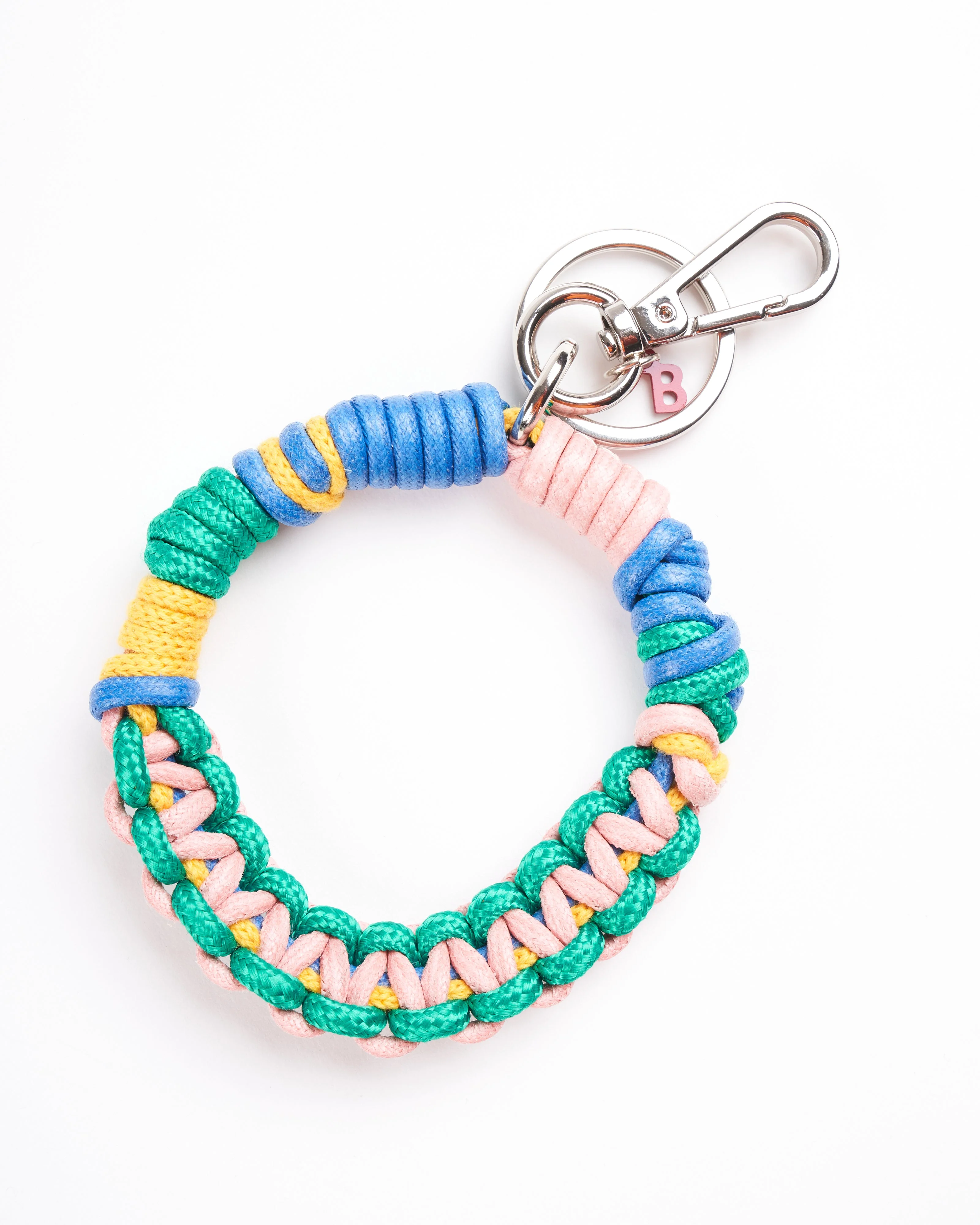 celtic knots key ring - green & pink