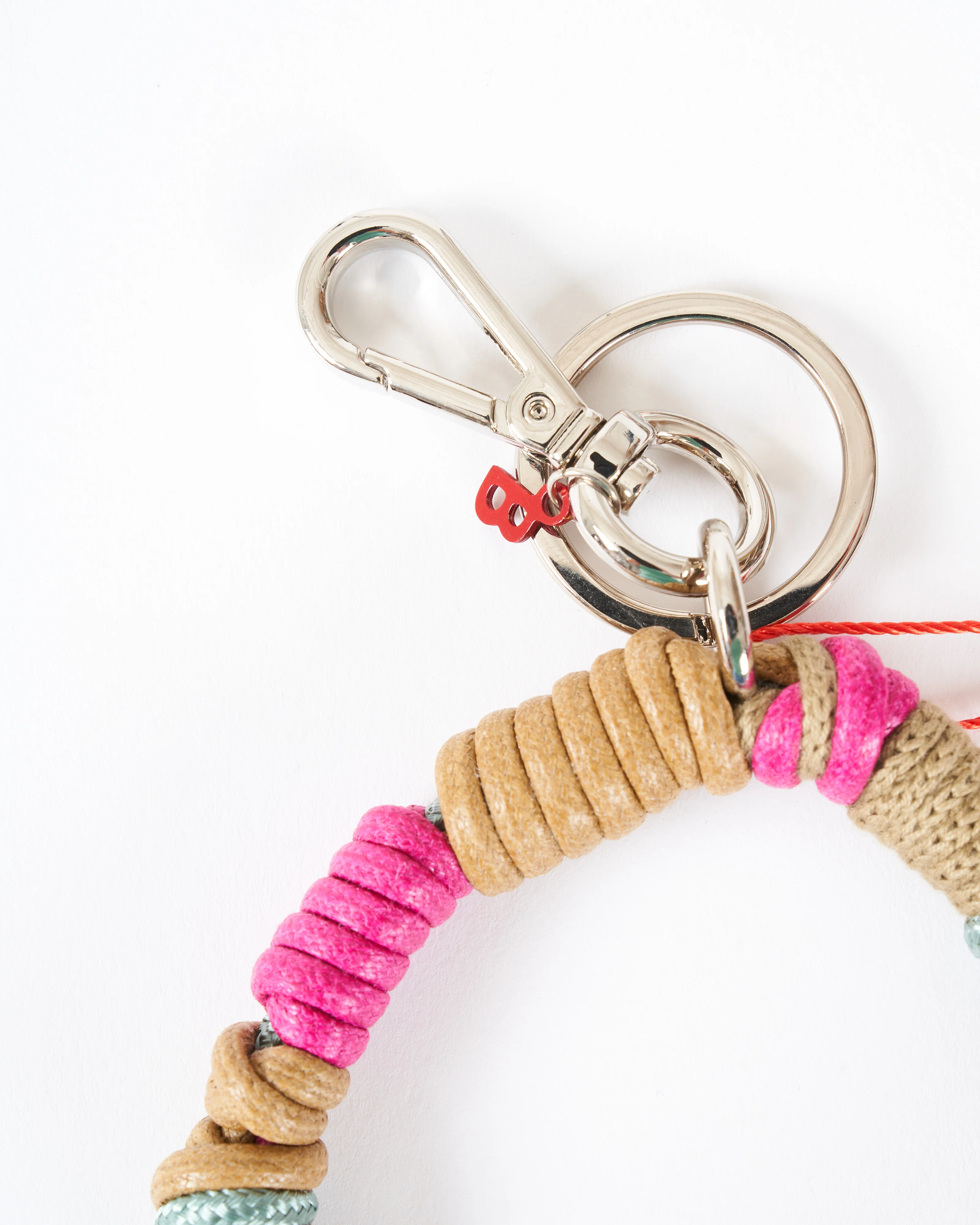 celtic knots key ring - pink & beige - Image 2