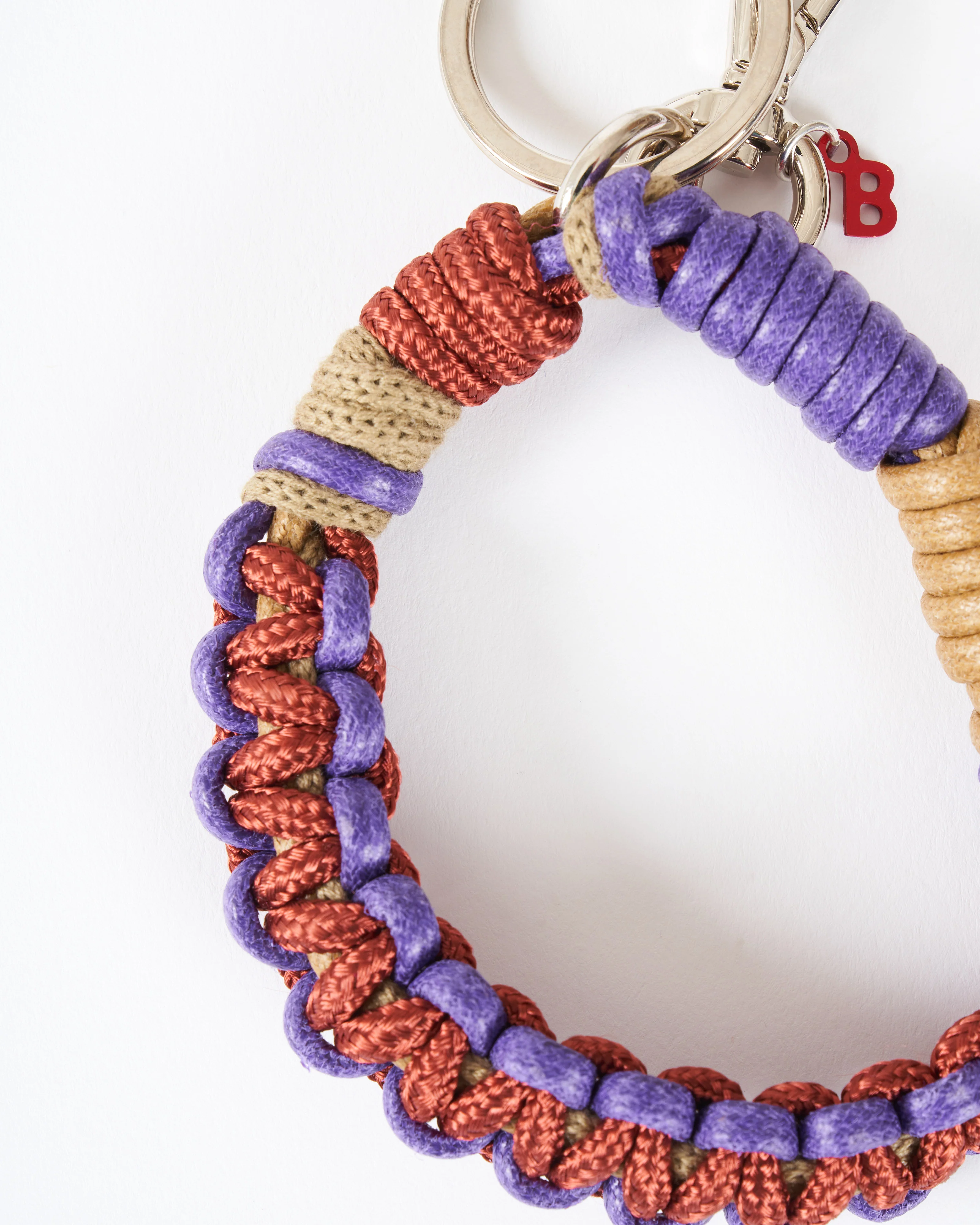 celtic knots key ring - purple & beige - Image 3