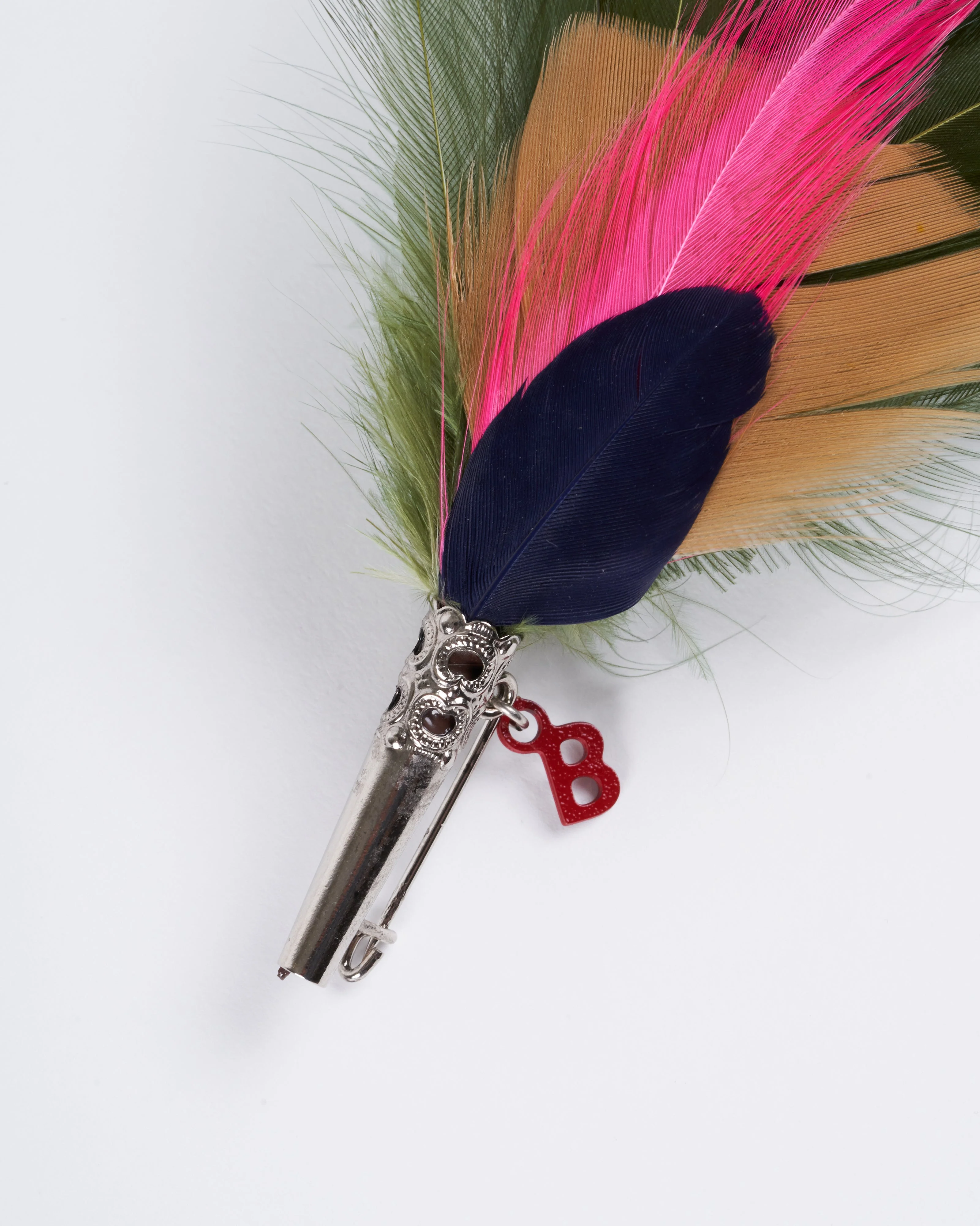 loose brooch - pink & green - Image 2