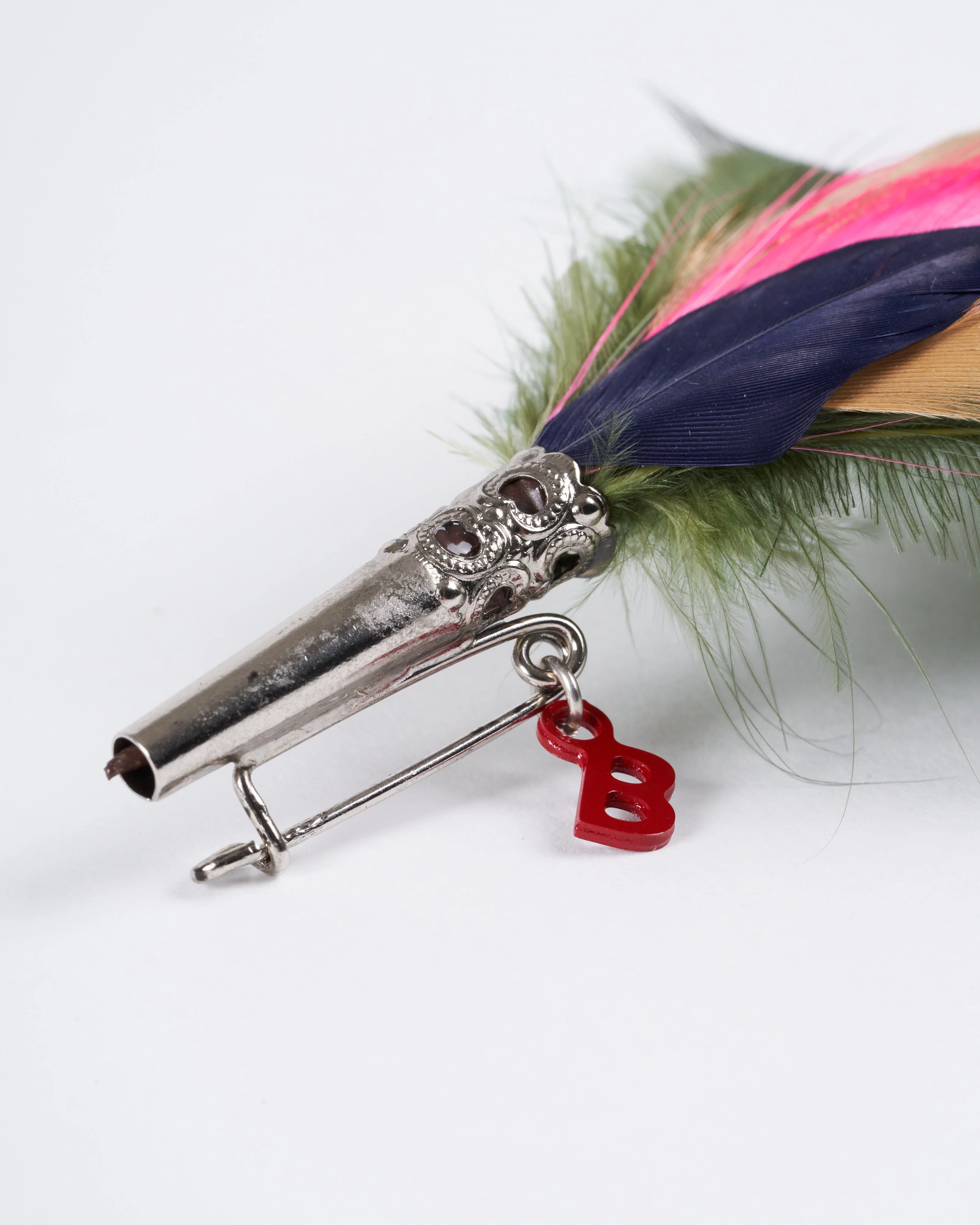 loose brooch - pink & green - Image 3