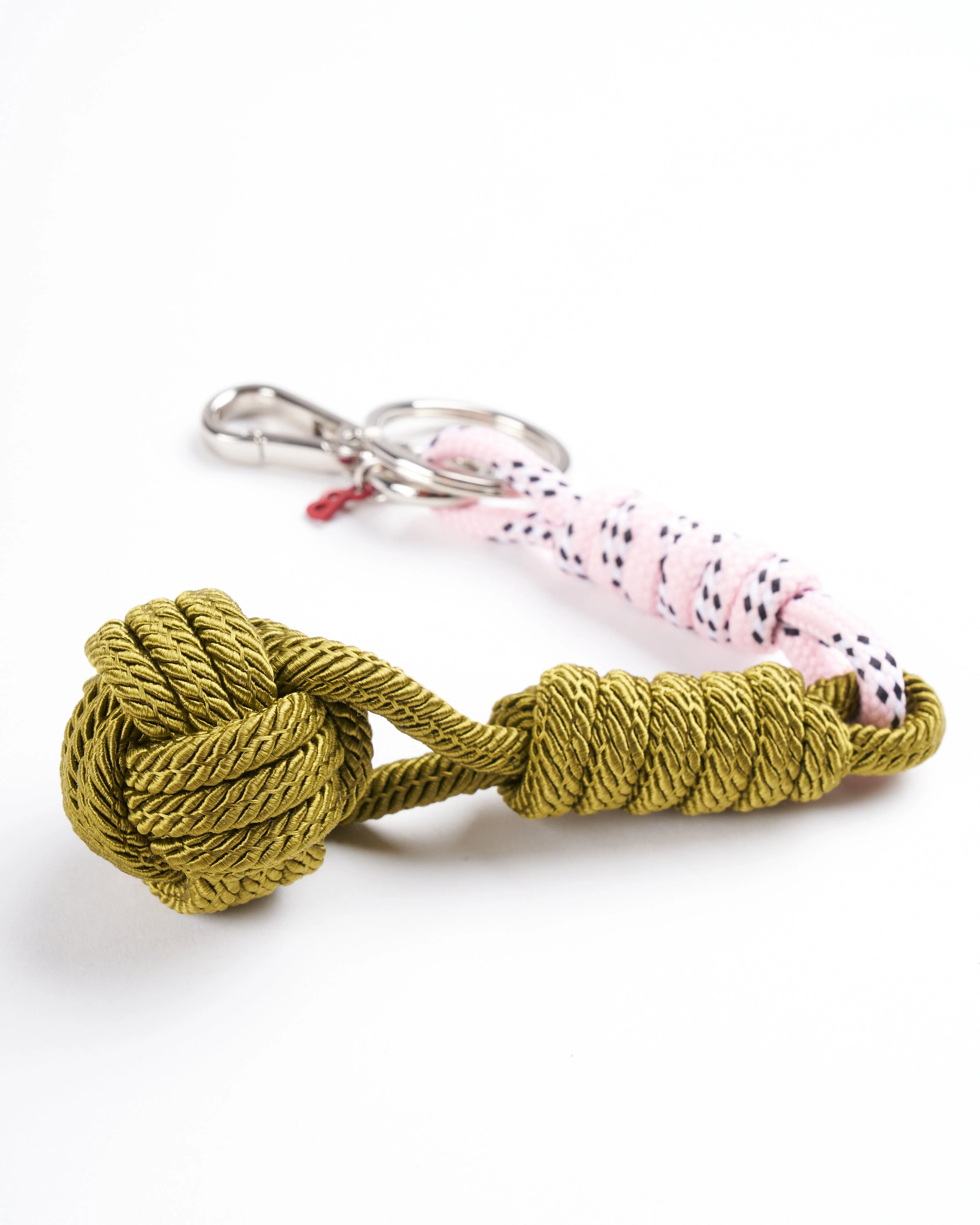 sailor ball key ring - olive & pink - Image 3