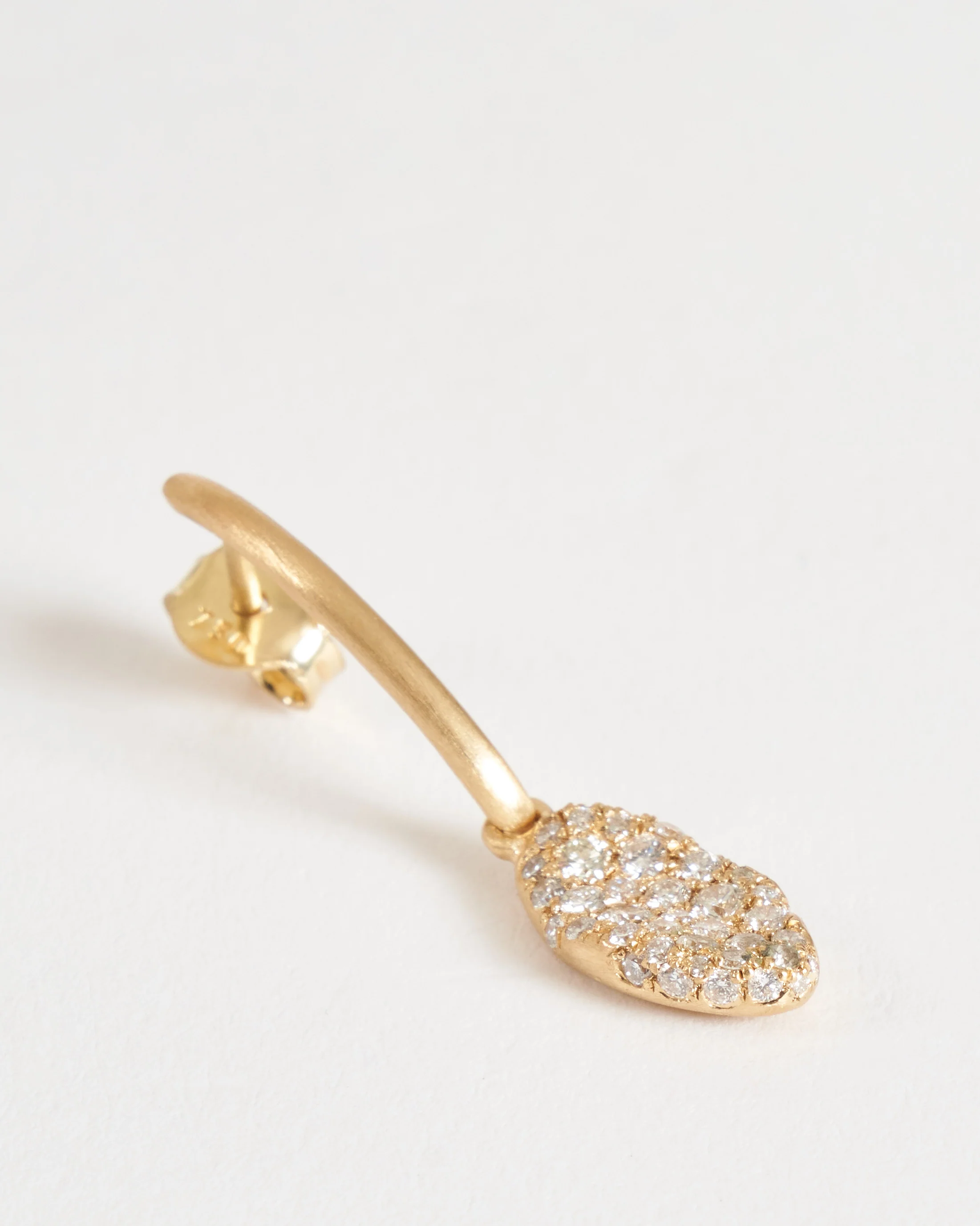 baby malak original ice drop marquise earrings - gold/diamonds - Image 5