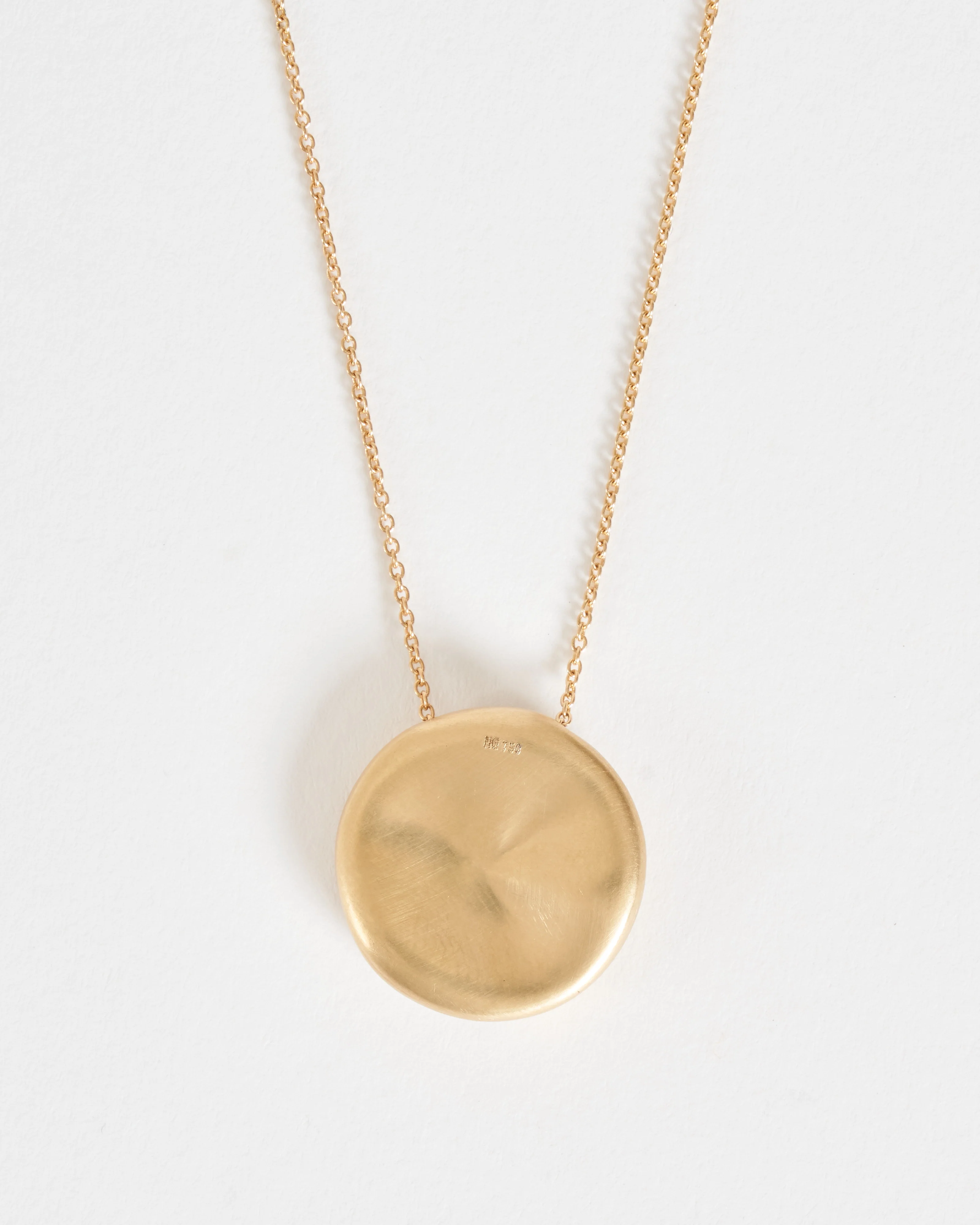 storm winter round necklace - gold/champagne diamonds - Image 5