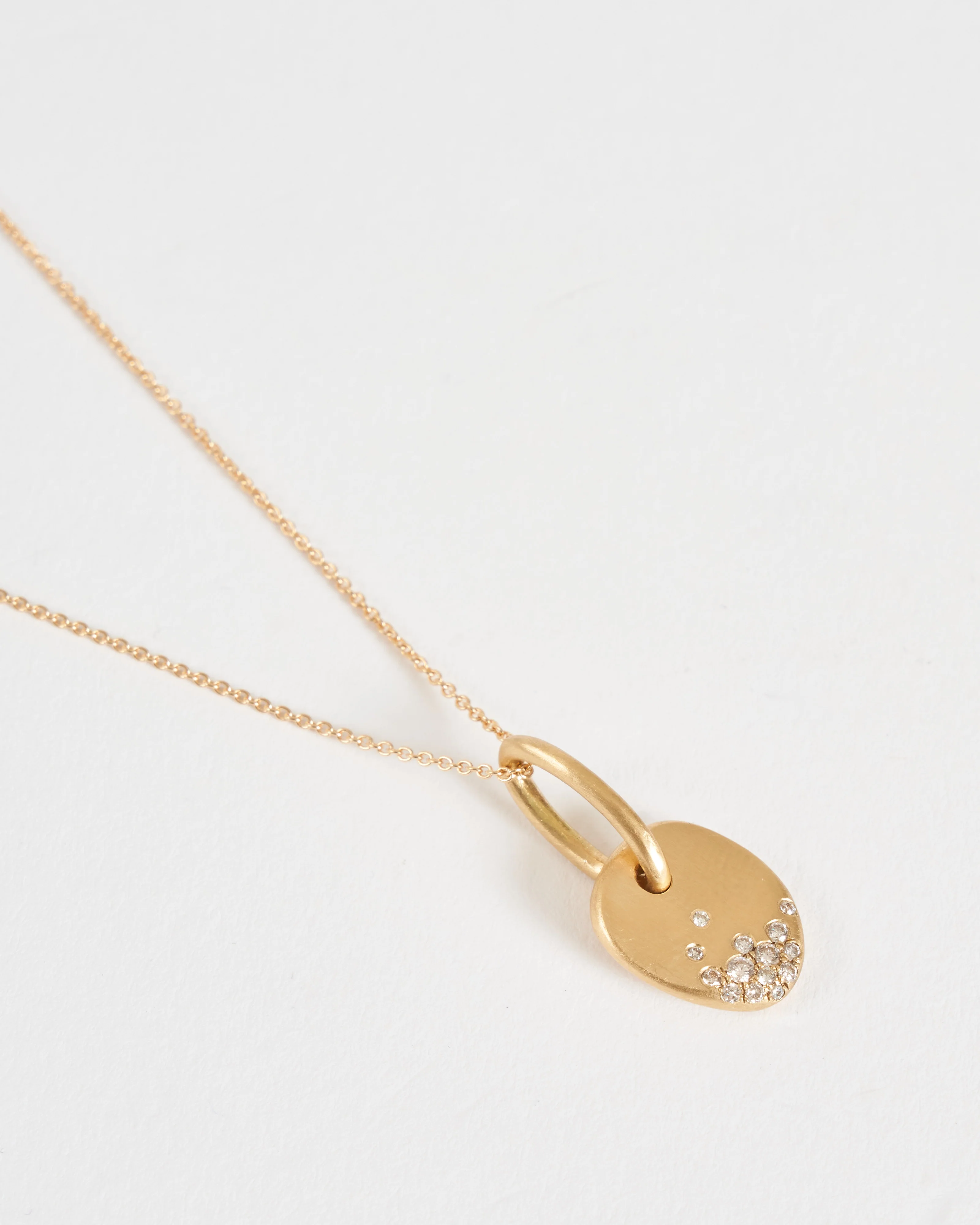 urban winter mini necklace - gold/champagne diamonds - Image 4