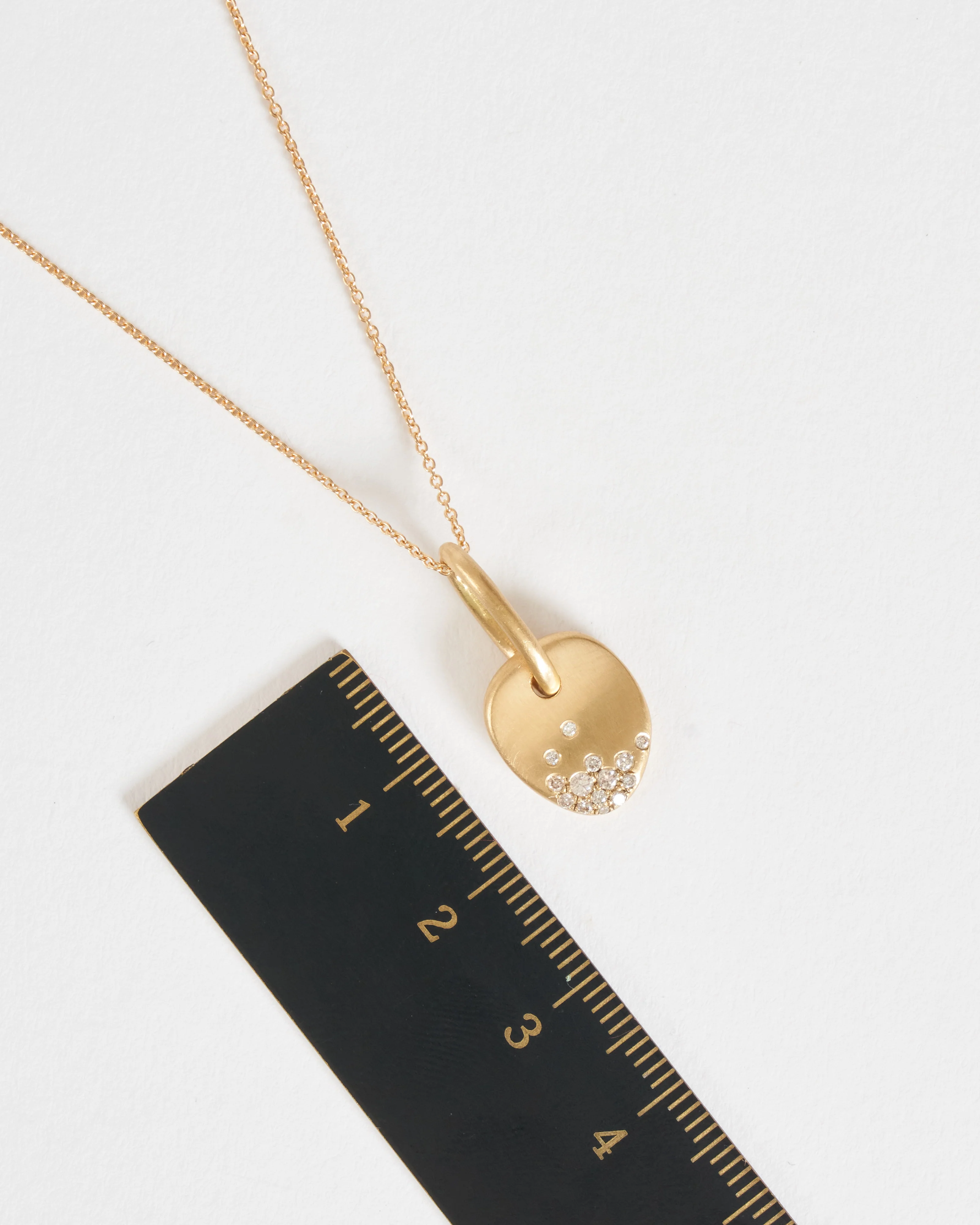urban winter mini necklace - gold/champagne diamonds - Image 6