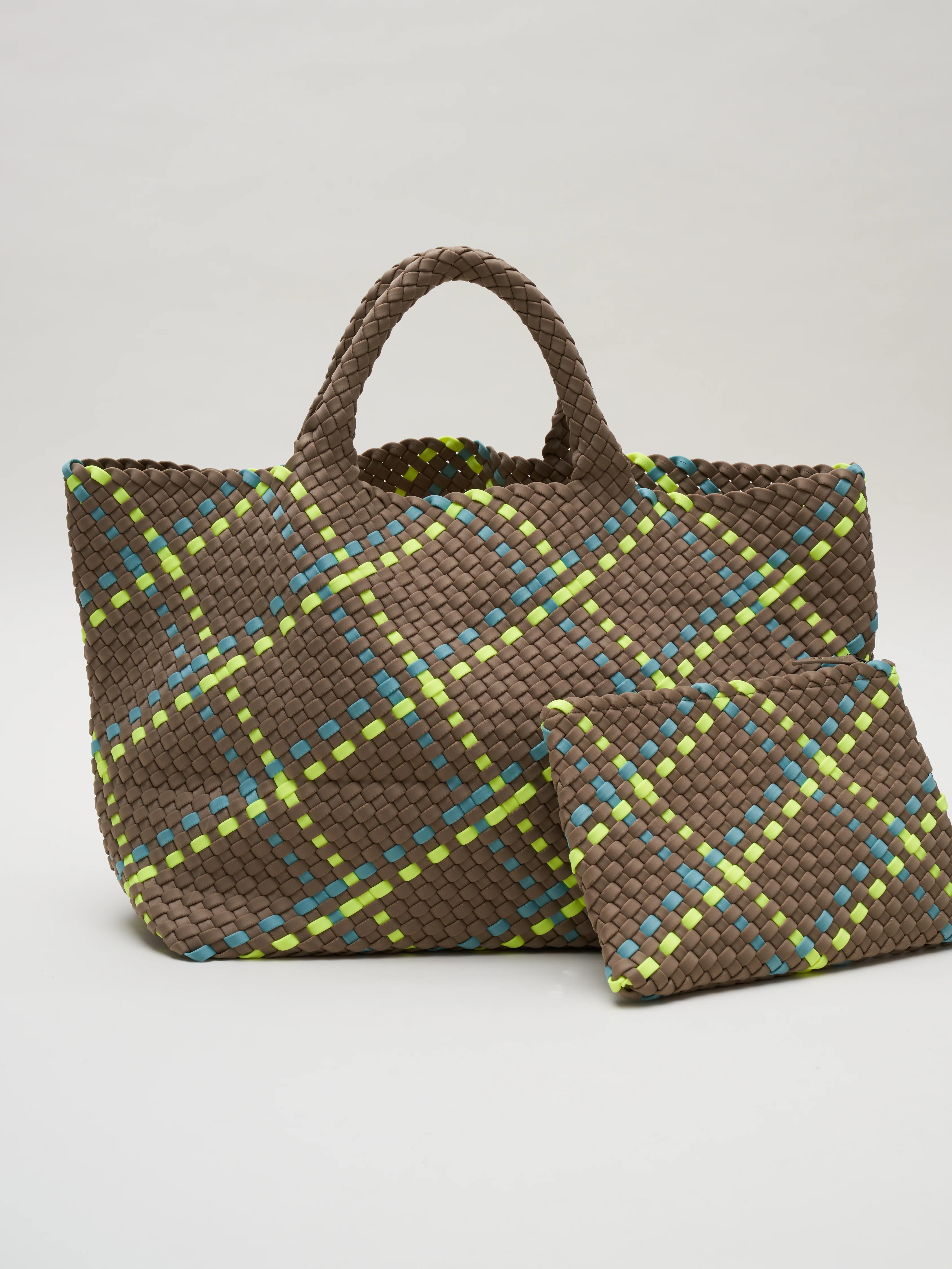 st barths large plaid tote - tangier - Image 2