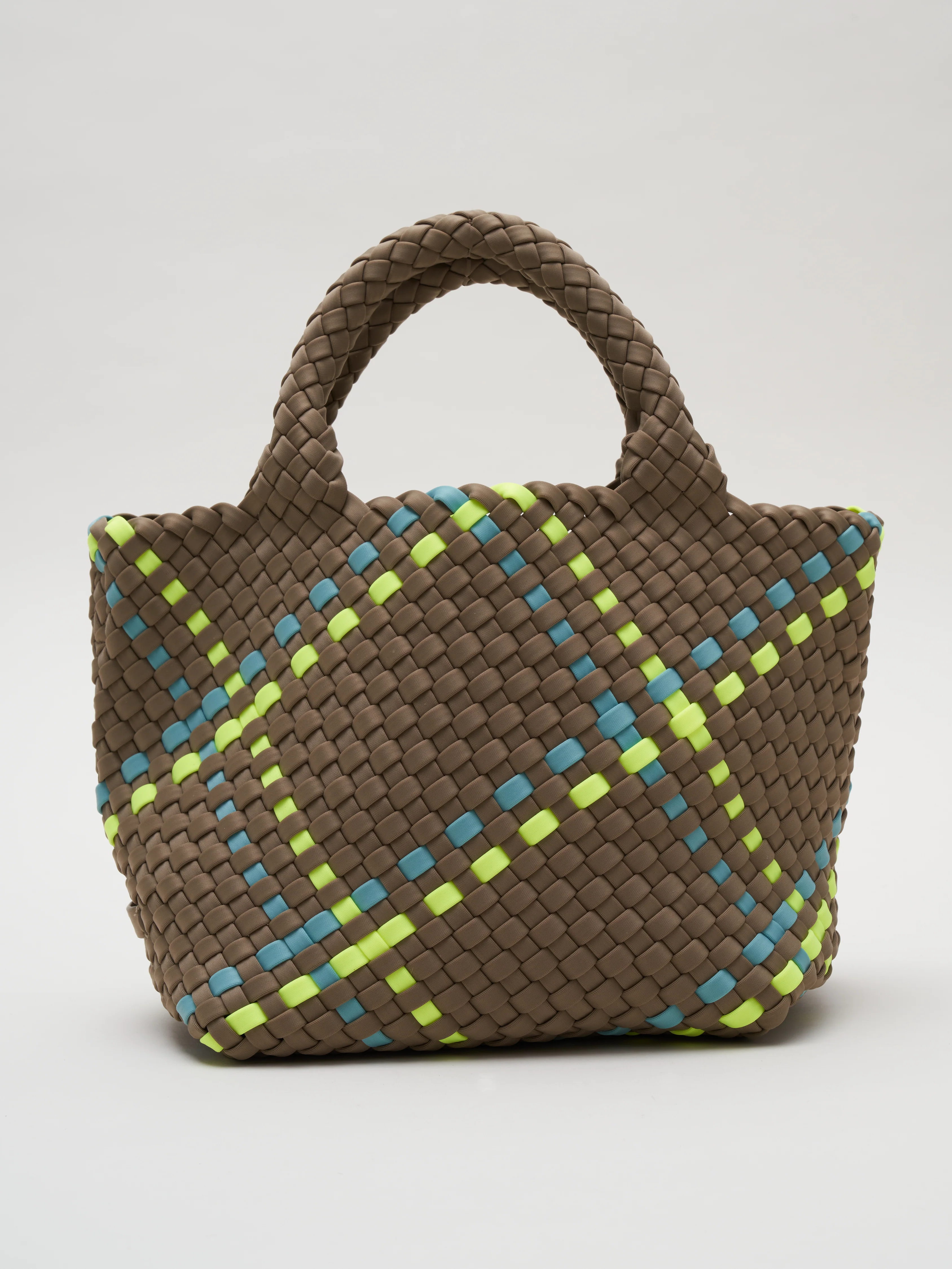 st barths mini plaid tote - tangier