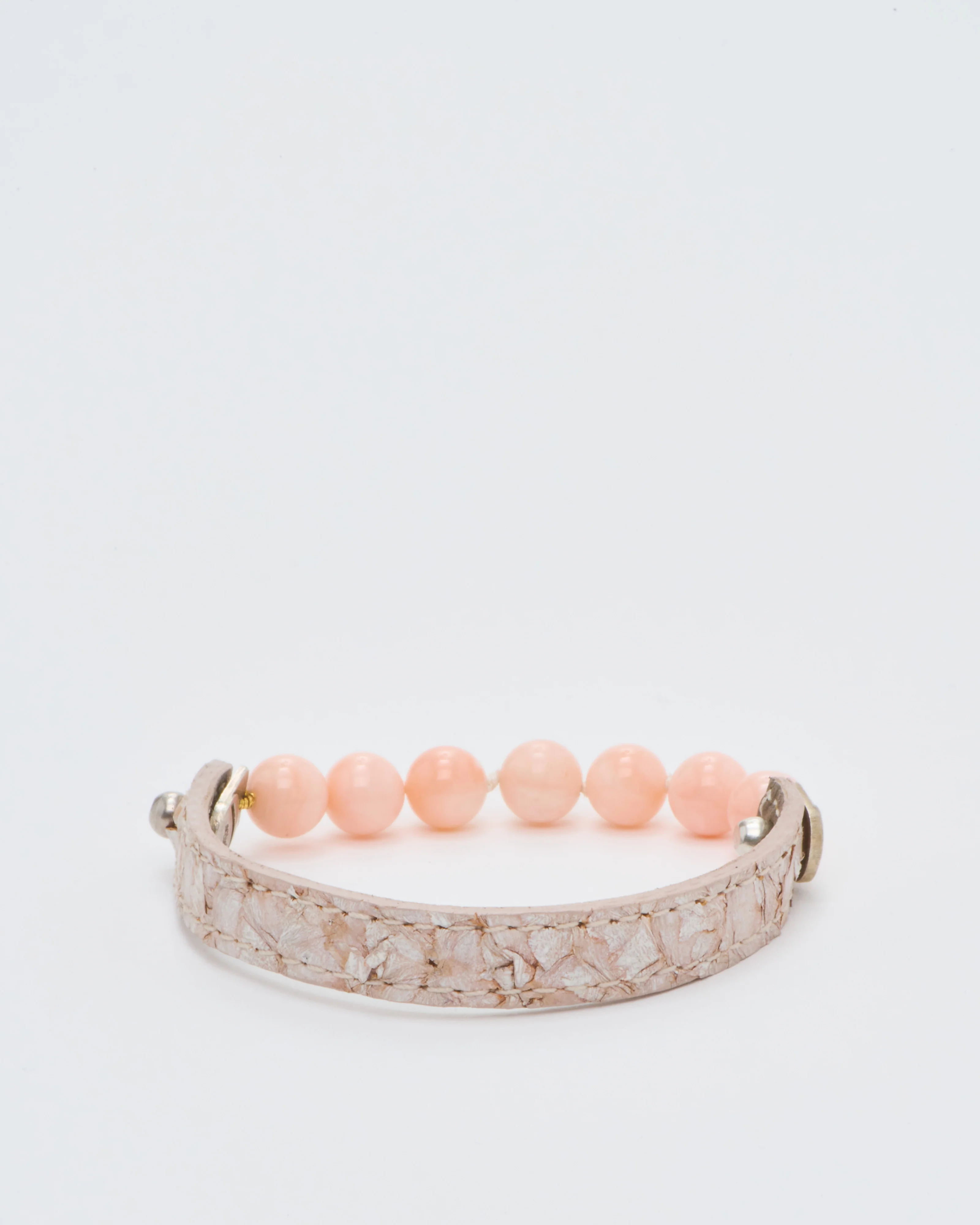 leather bracelet with japanese coral - Image 4
