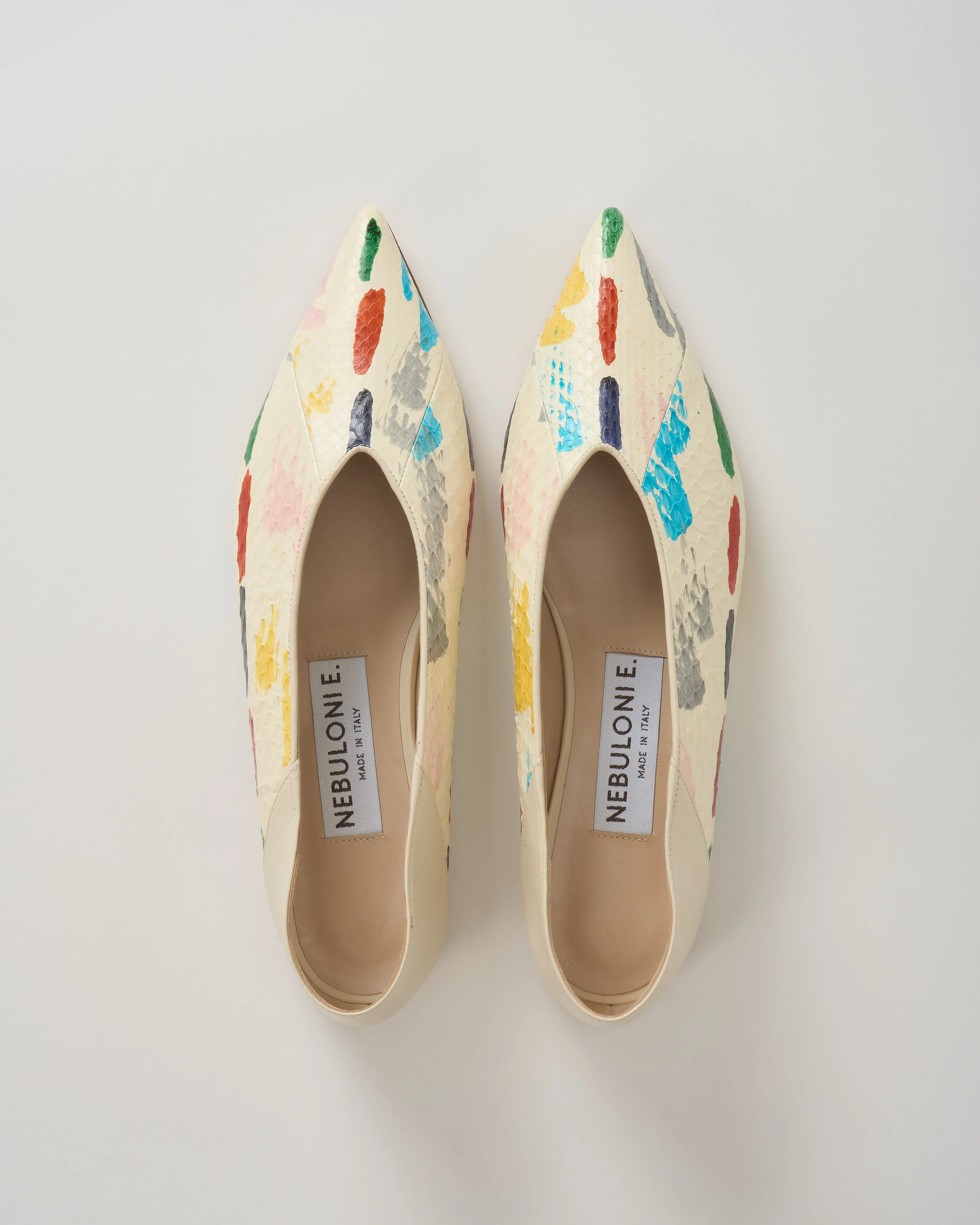 pointed toe snake and nappa flats - Image 2