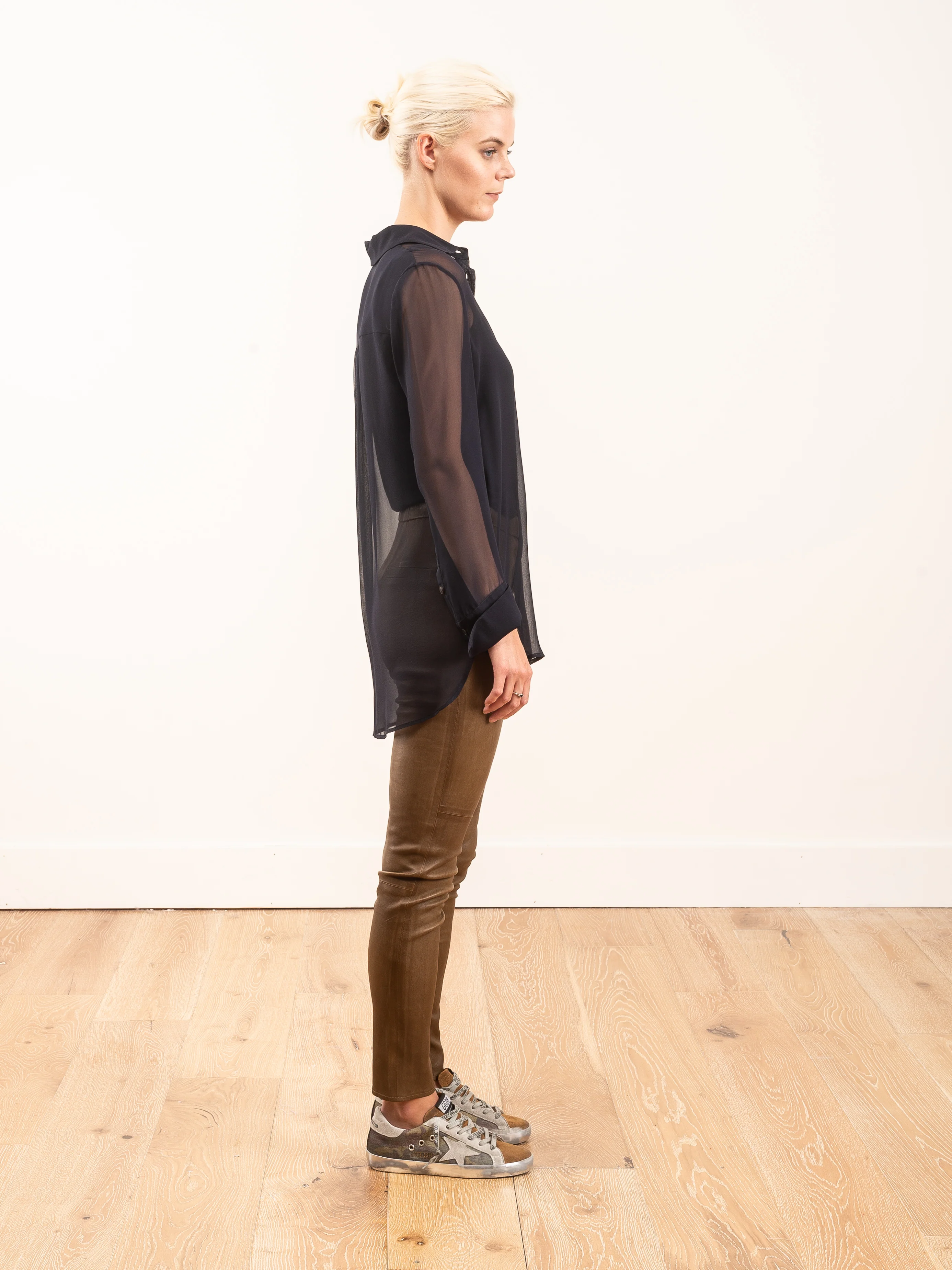 button down silk shirt - Image 2