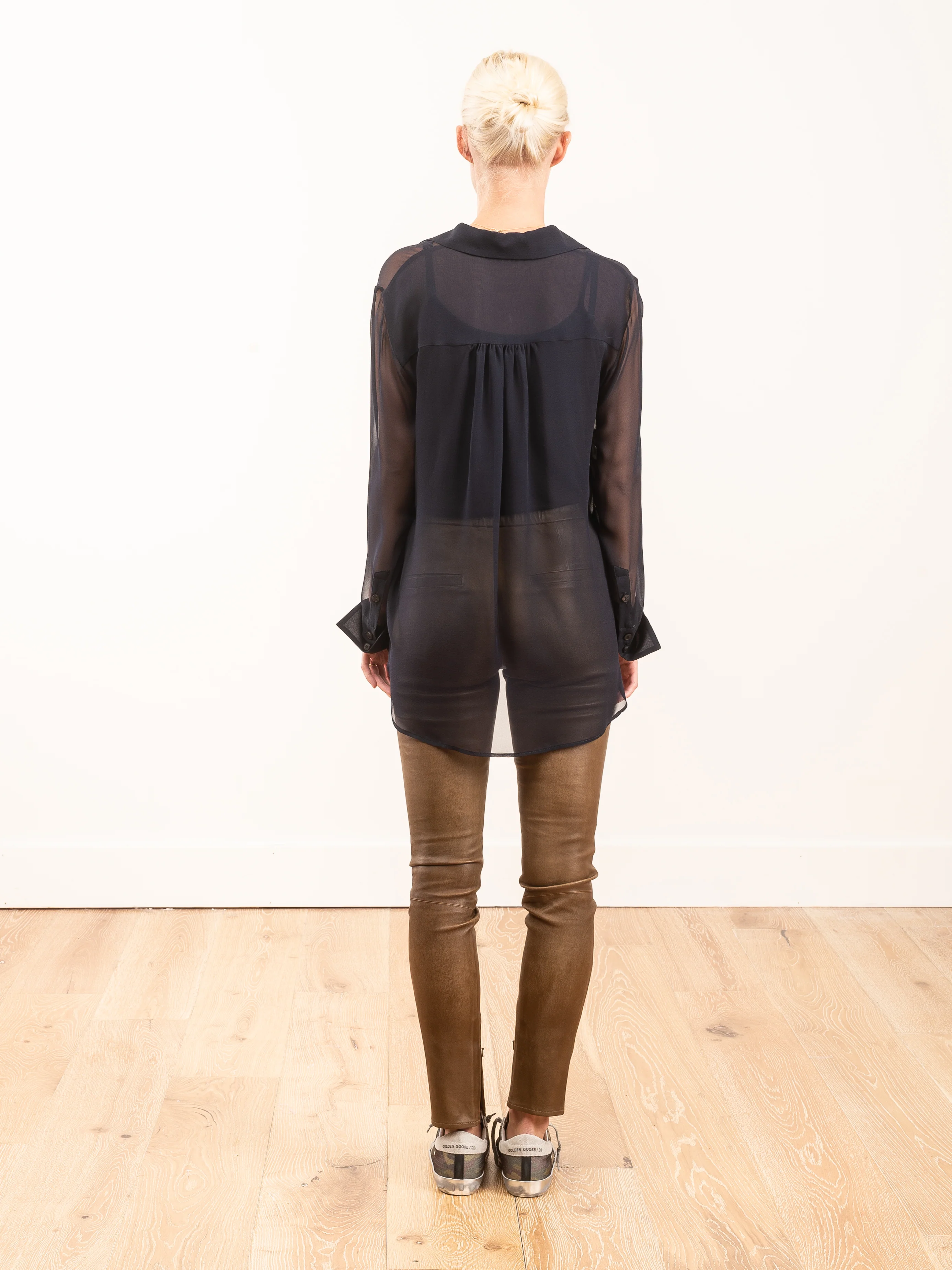 button down silk shirt - Image 3
