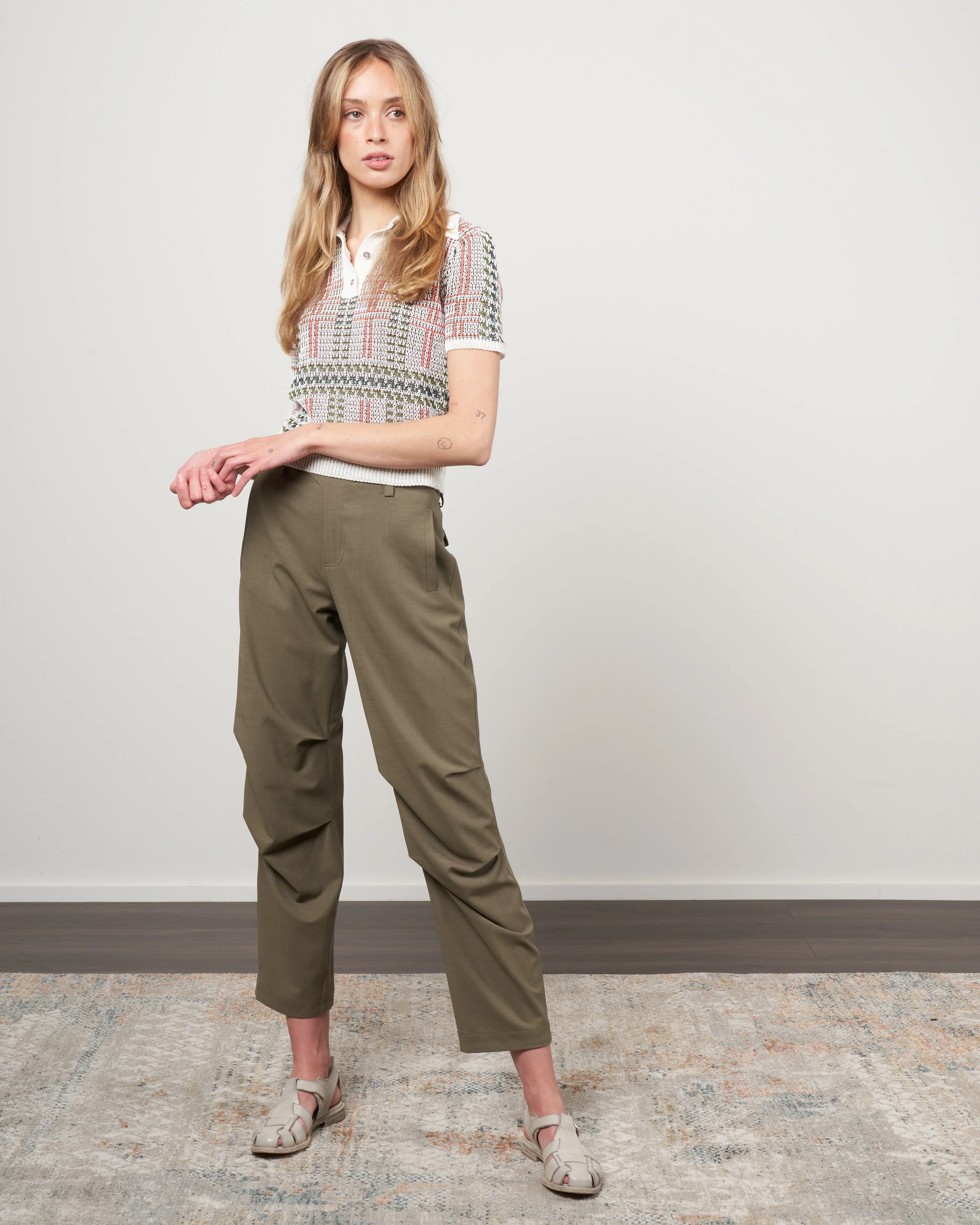 lorraine safari pant - olive - Image 2