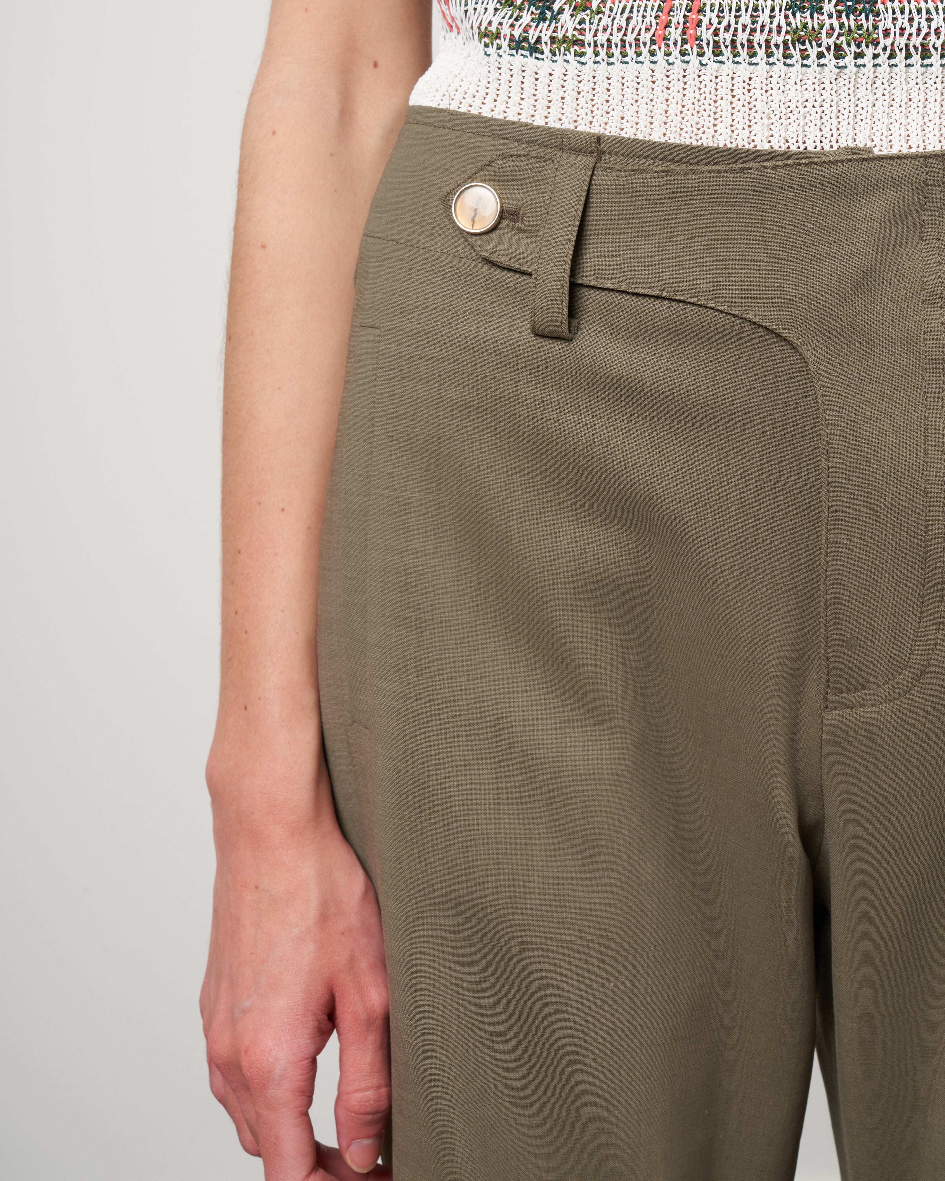 lorraine safari pant - olive - Image 5