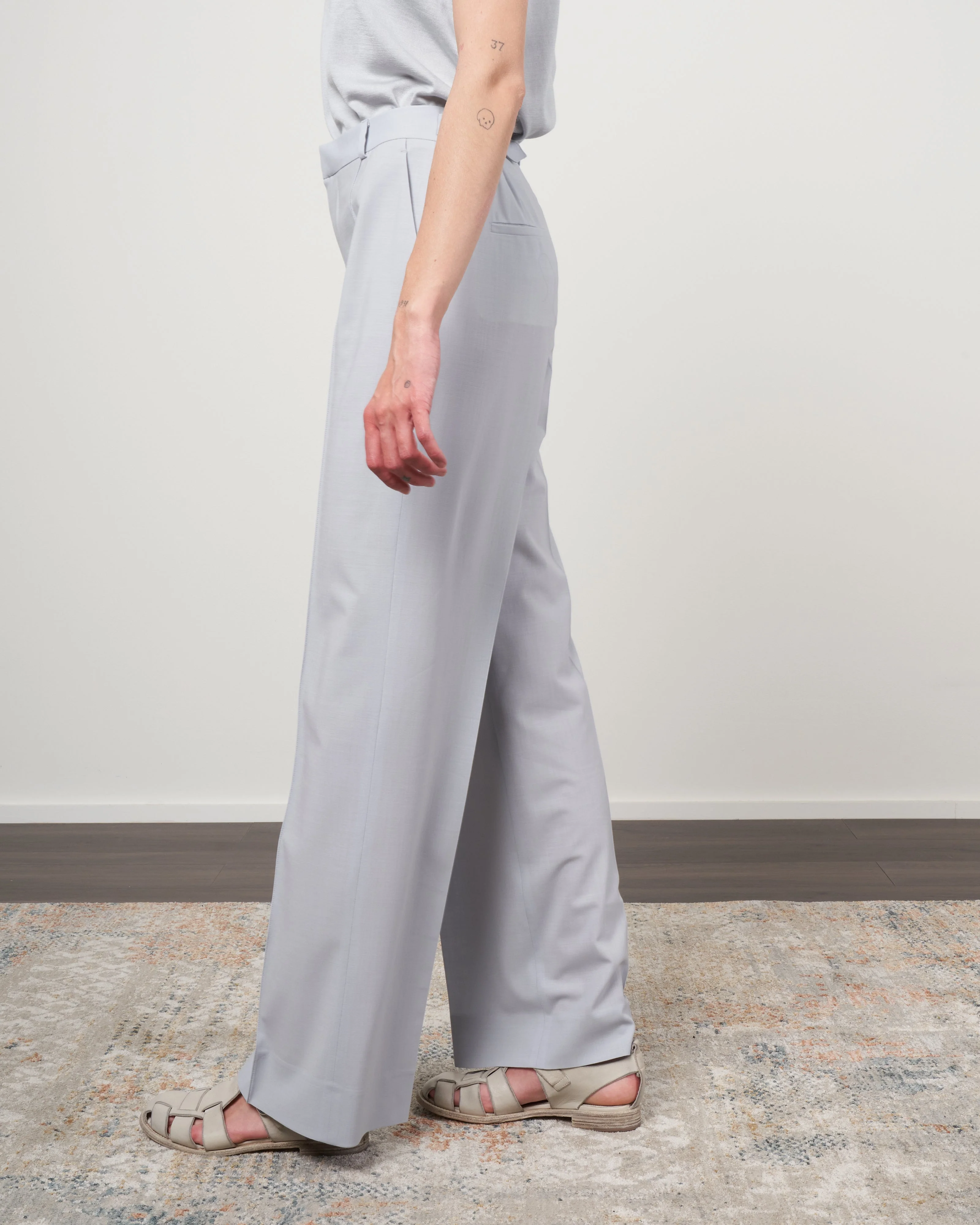 nicolette flat front pant - icy blue - Image 3