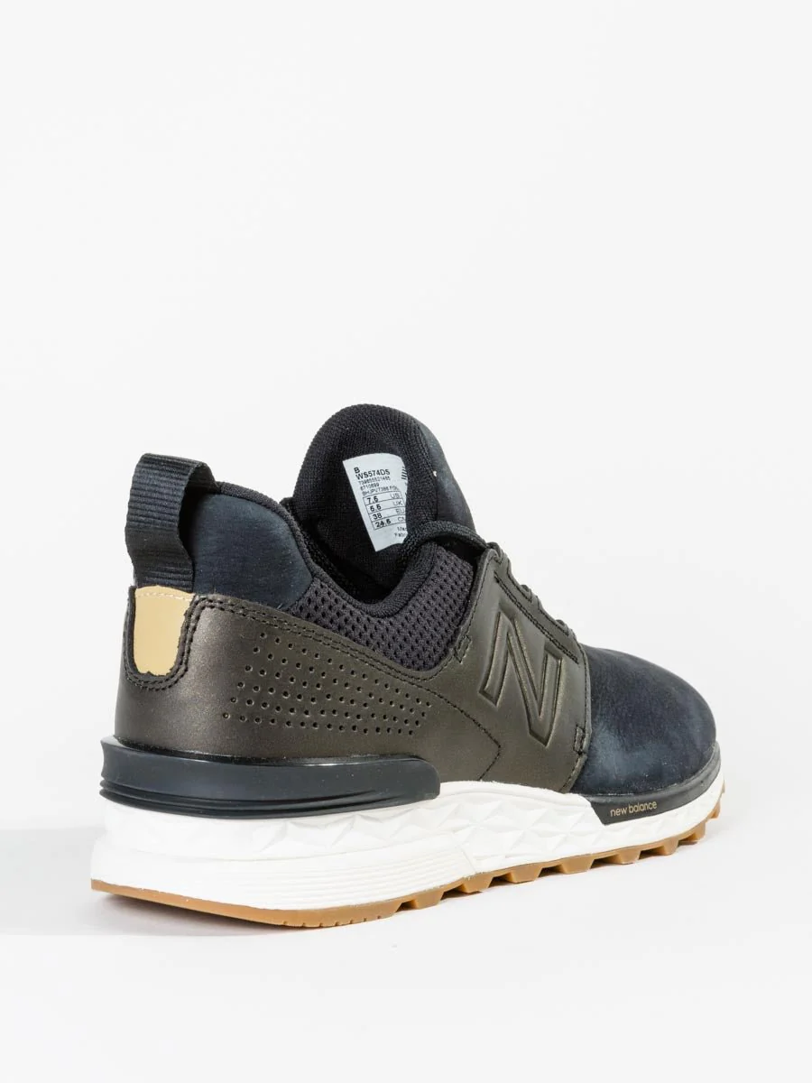 574s nubuck sneaker - black/gold - Image 5